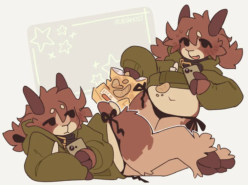 Thumbnail Lazy Goat Art by @rueghost: A Furry Delight | furry