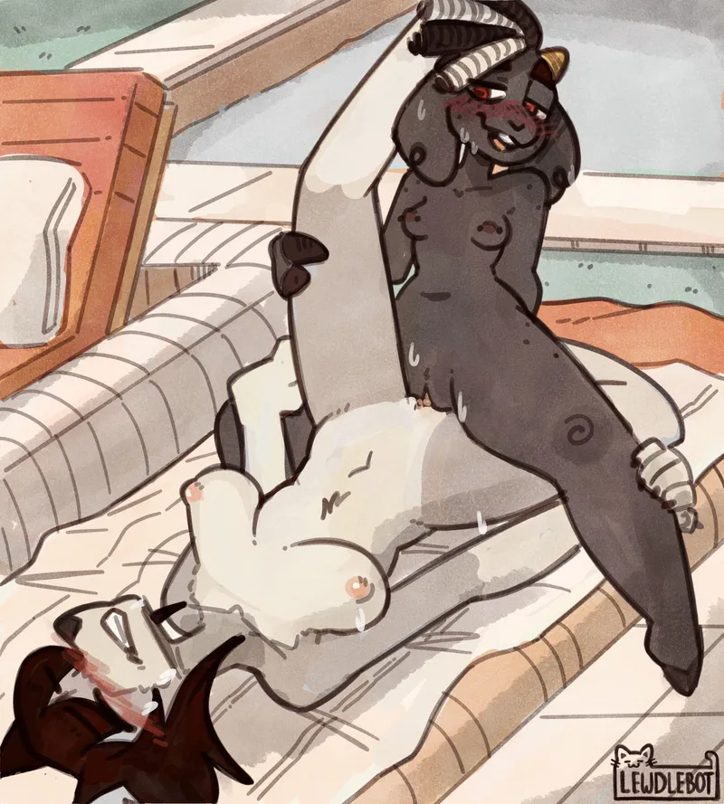 Thumbnail Witness the Action: Lewdlebot's Displays in Yiff by 5headedragon
