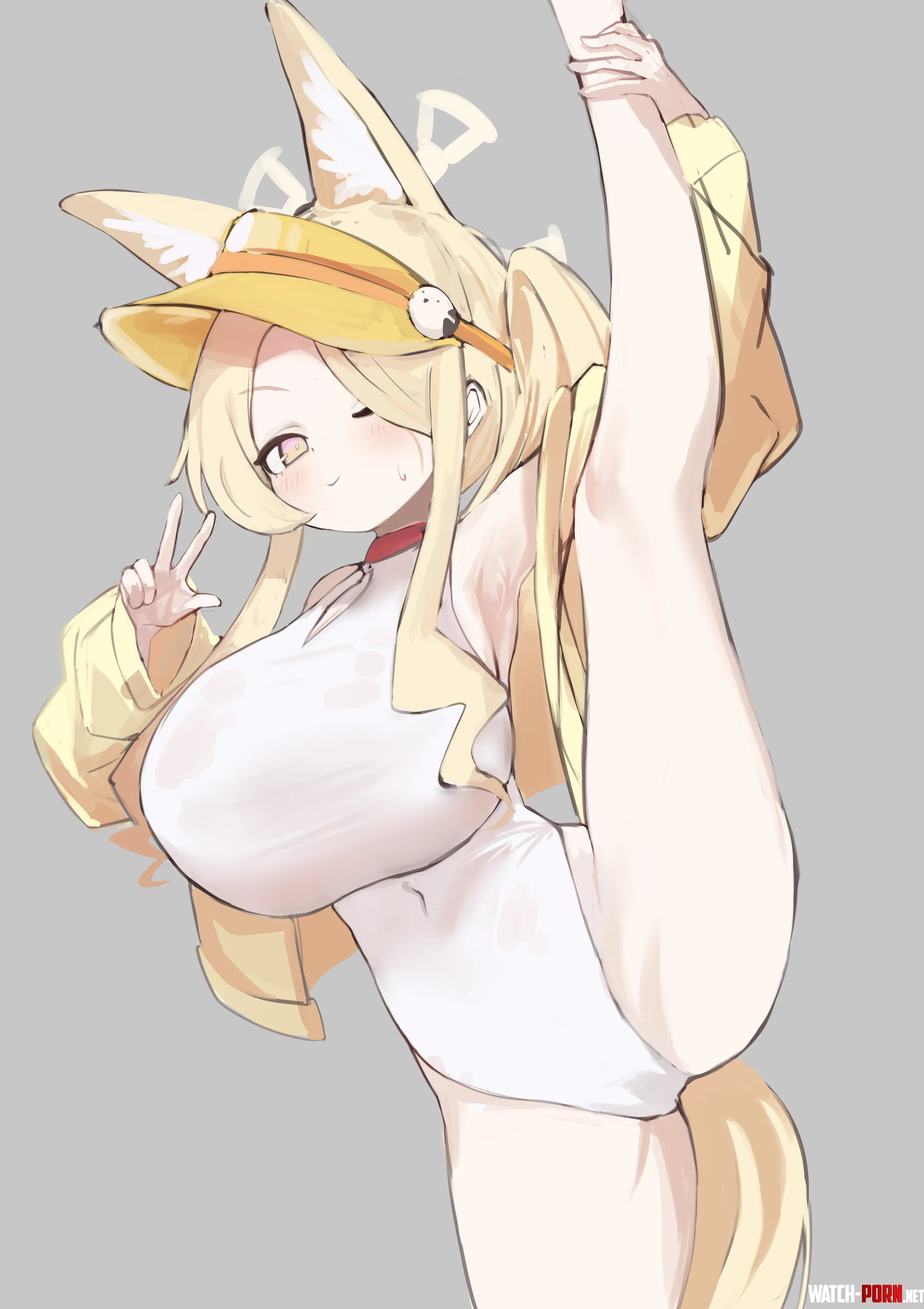 Seia leg raise (Lir) [Blue Archive] by That-casual-guy