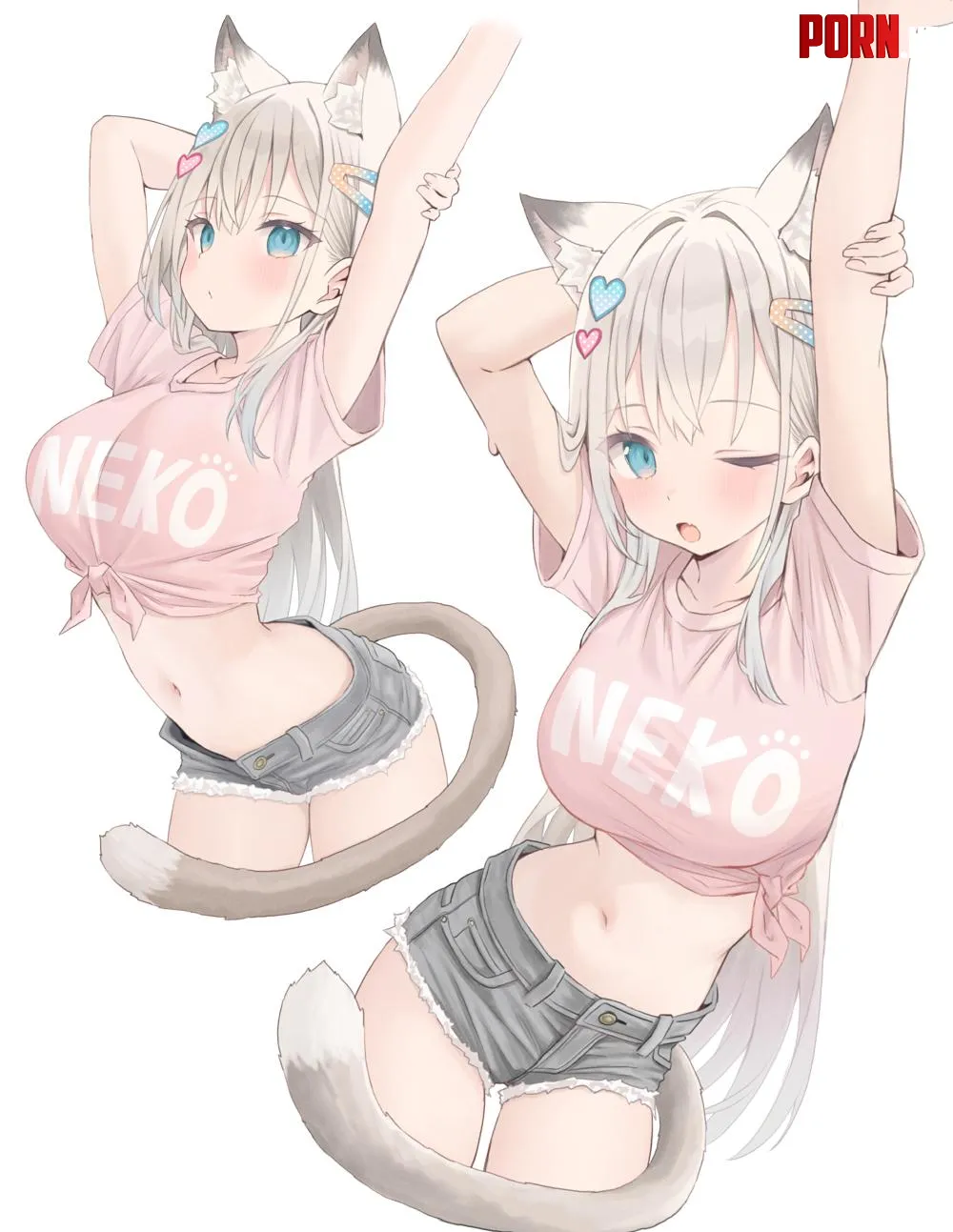 Moka-chan stretching [Original] by marxsander2016