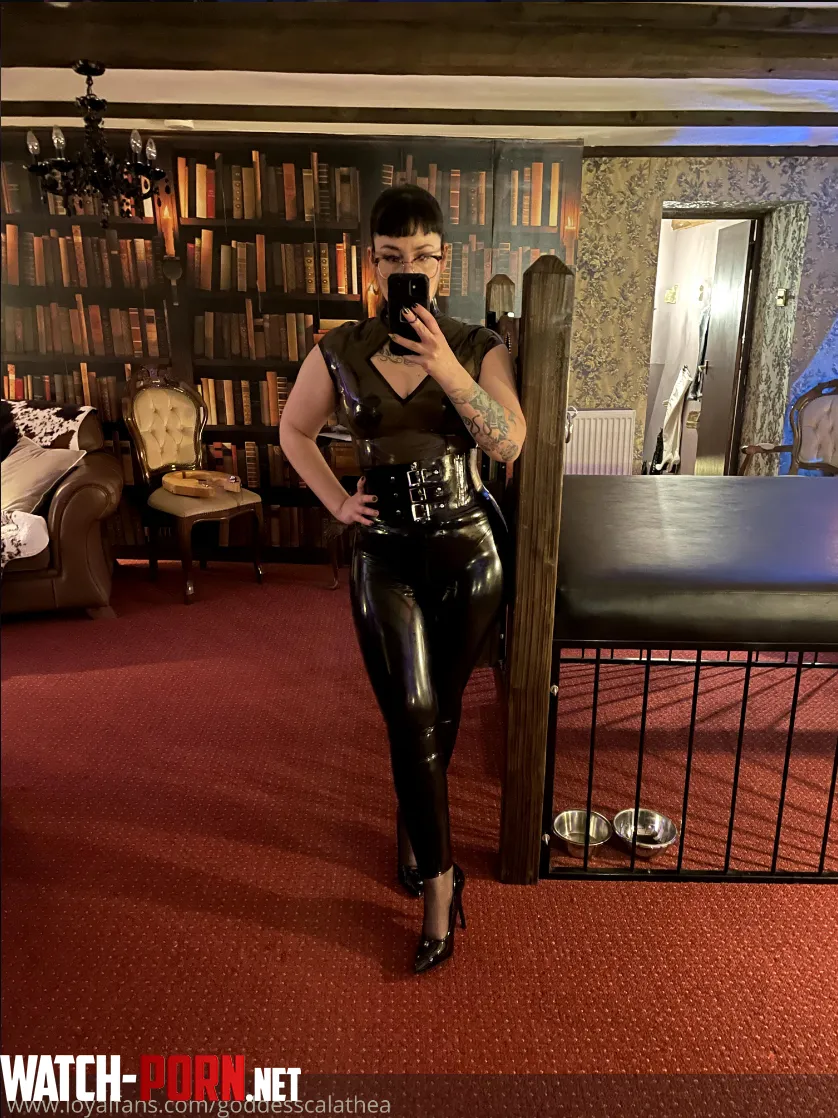 Just imagine how good it'd feel to start your day by kneeling in front of My powerful and shiny presence by GoddessCalathea