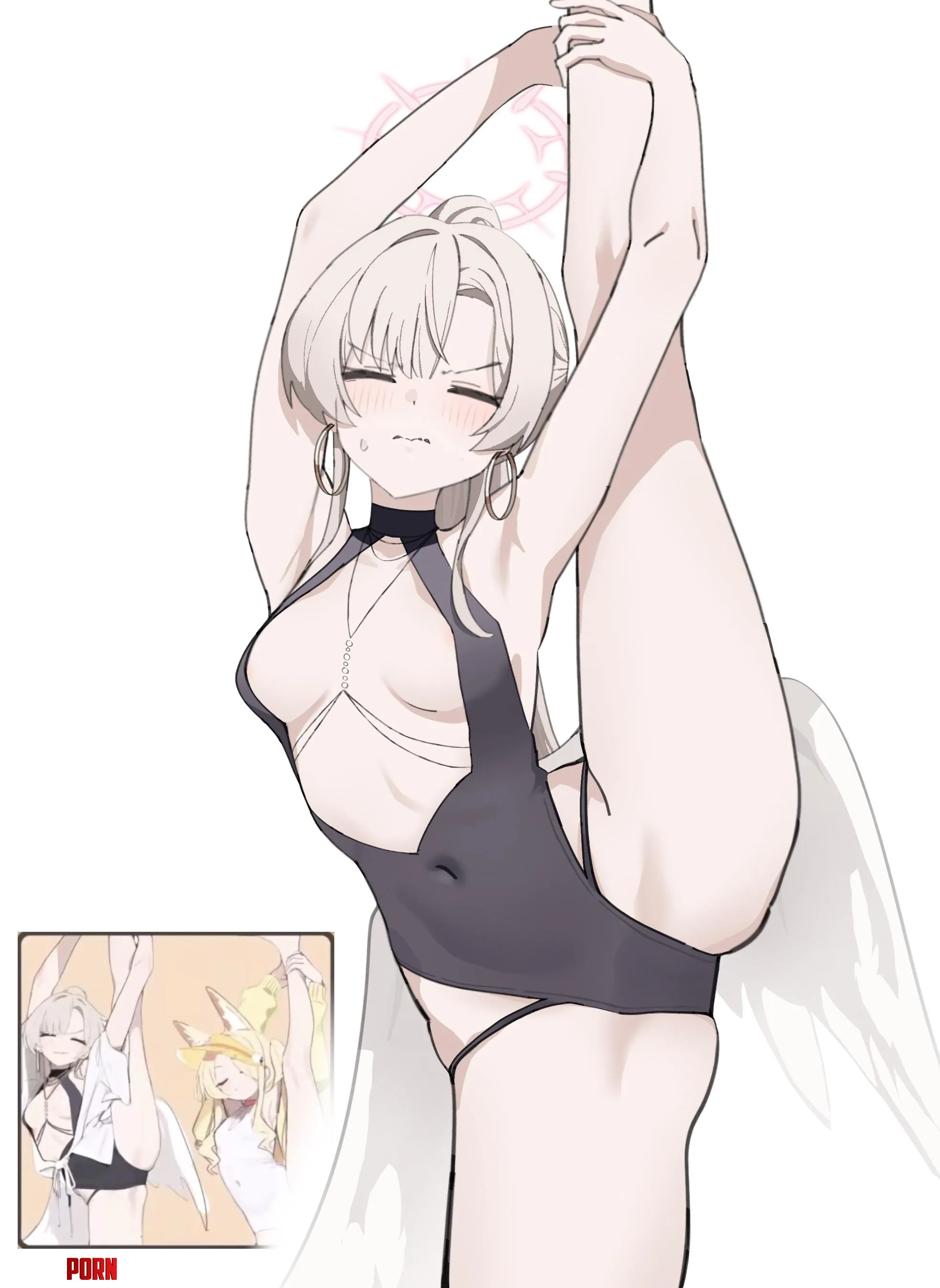 Nagisa Standing Split (RyAA) [Blue Archive] by llamanatee