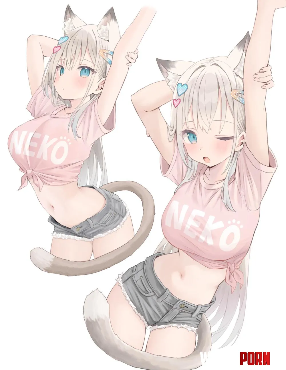 Moka-chan stretching by marxsander2016