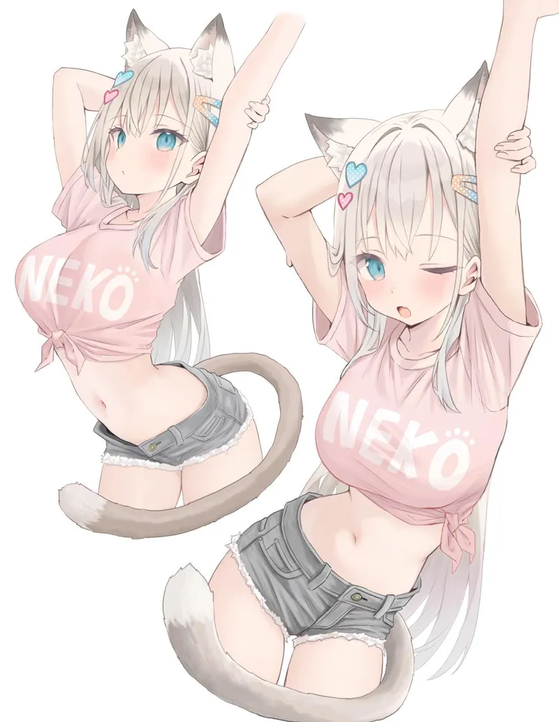 Thumbnail Discover Moka-chan Stretching in [Original] Artwork by marxsander2016