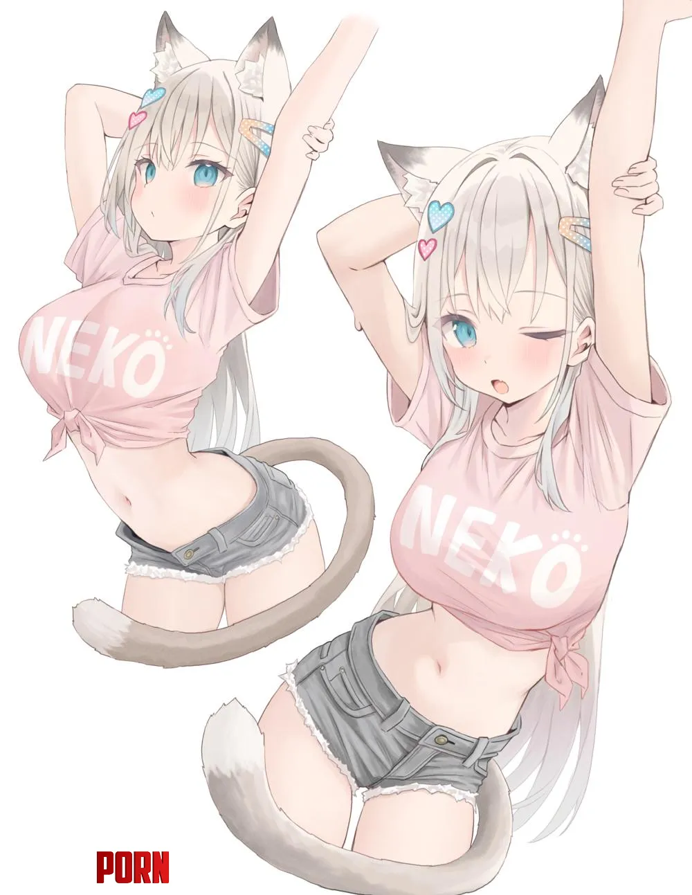 Moka-chan stretching [Original] by marxsander2016