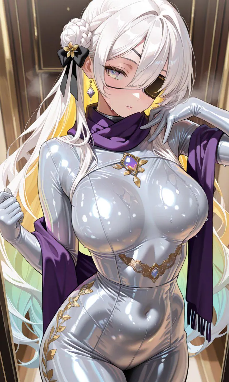 Thumbnail WoolsonDaSheep Dons White Bodysuit | animebodysuits Find