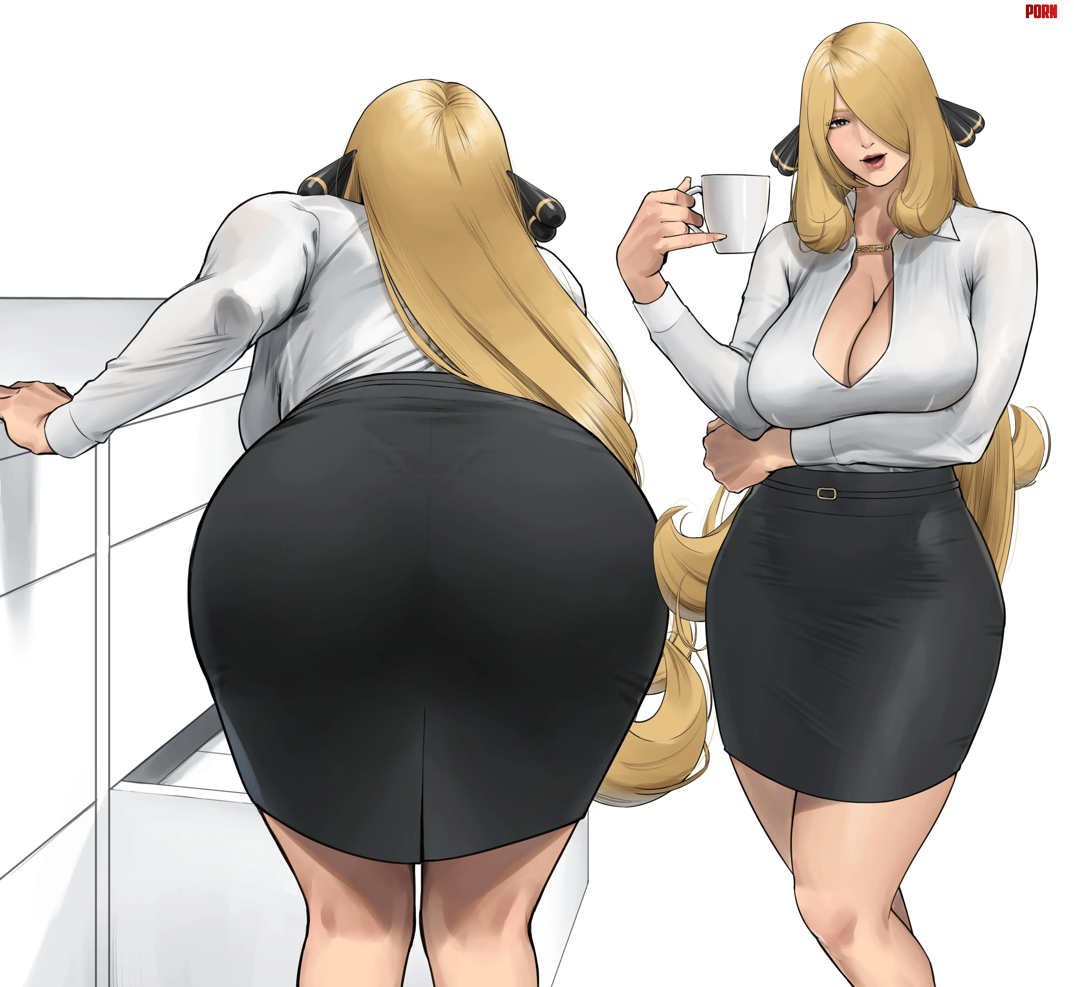 Office Siren Cynthia (Wasabishouyu34) [Pokemon] by Bazaarthrone