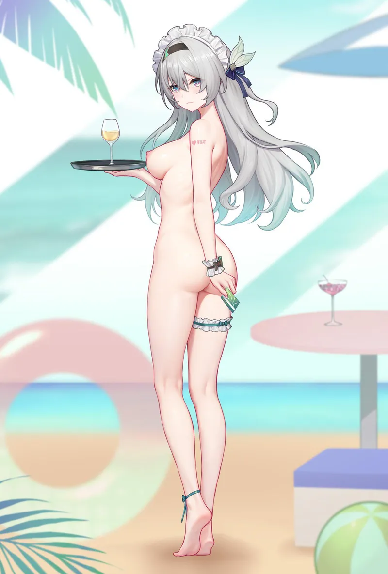 Thumbnail A Maid's Tale: YunKaiMing's Naked Beach Adventure in ecchi