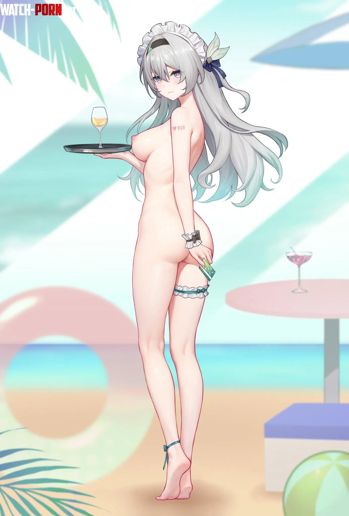 Naked Beach Maid Firefly (YunKaiMing) [Honkai Star Rail] by A_MASSIVE_PERVERT