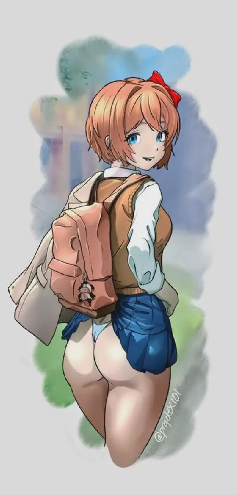 Thumbnail \Sayori Your Skirt..\ by connie8262 | DDLCRule34 Category