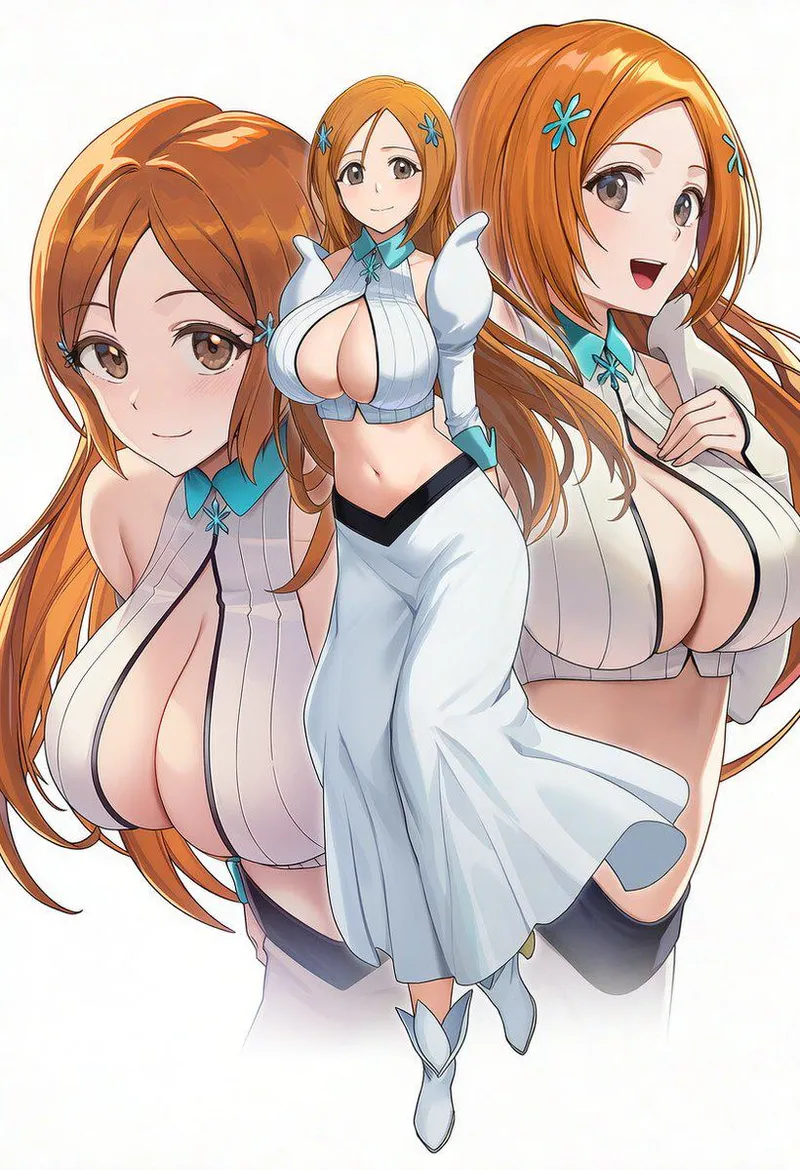 Thumbnail Orihime Inoue from Bleach - A Stunning animemidriff Portrait by WoolsonDaSheep