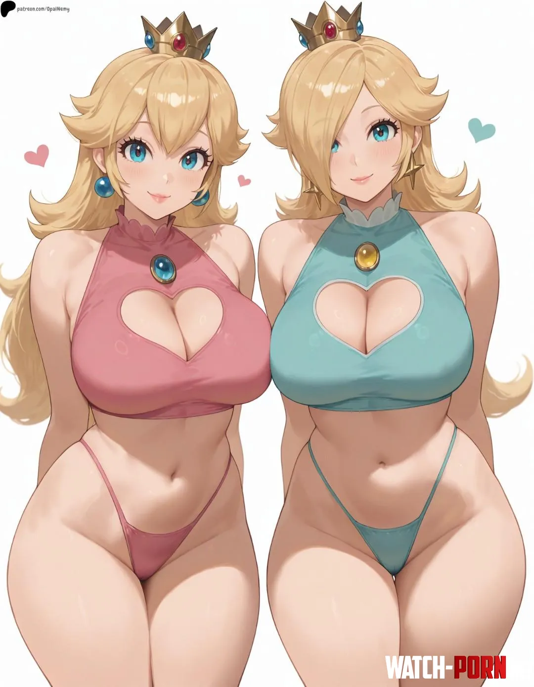 Peach and Rosalina (opal nemy) by CosminaCharm