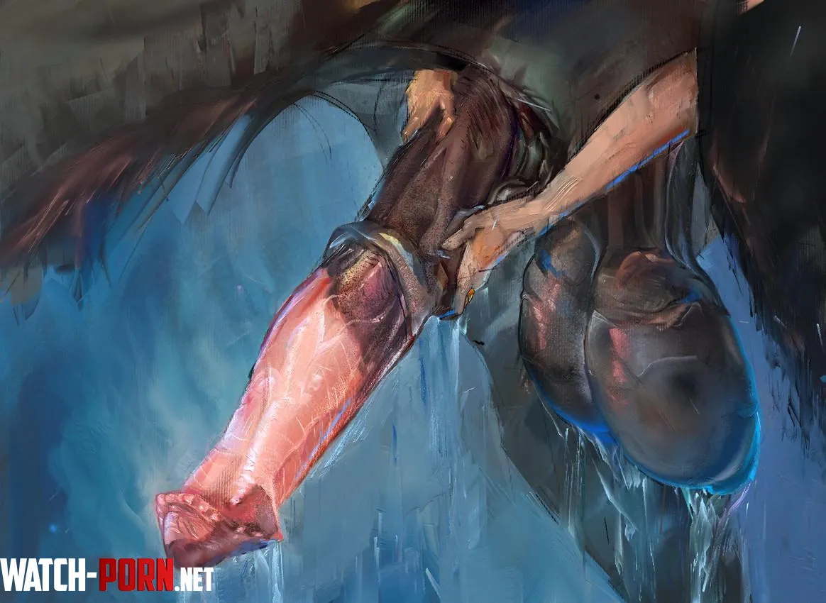 The power of your soft feathery caress is seen in how long and veiny you make your stallion, and how low his huge oval-shaped balls sag because of you (lostdragon01) by BreedingFeverIV