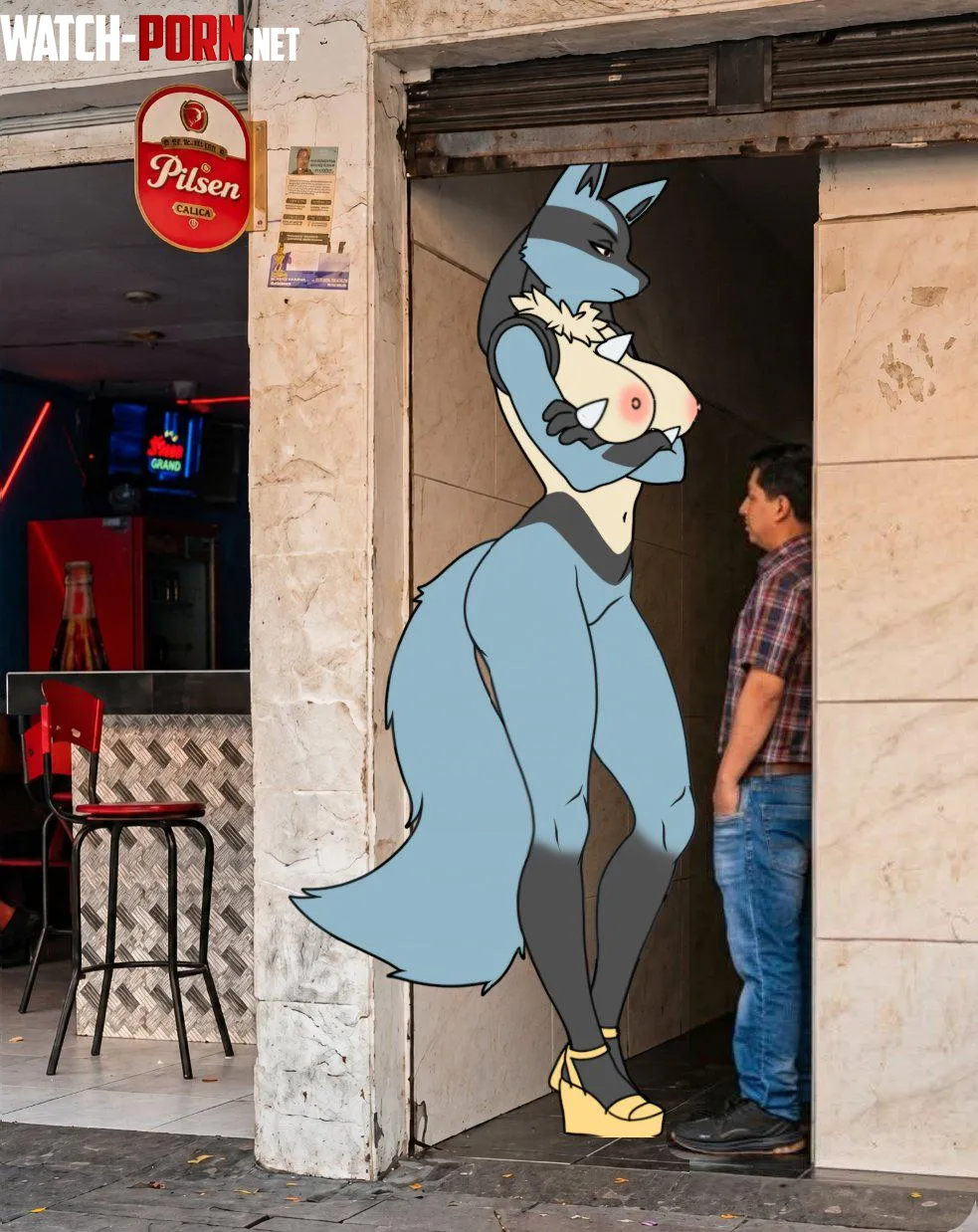 Alleyway Lucario (DaRexer) by A_MASSIVE_PERVERT