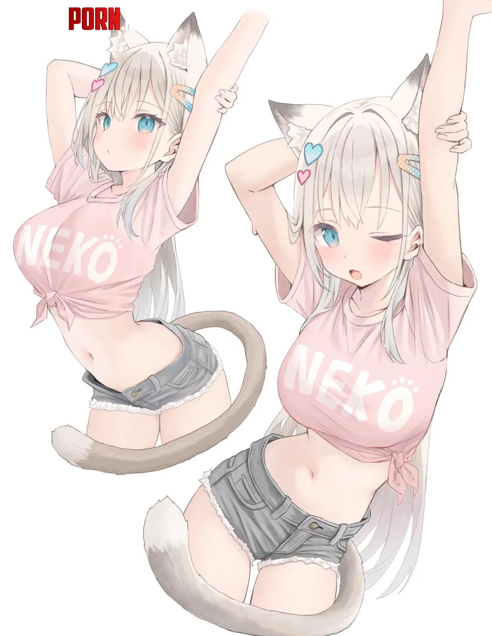 Moka-chan stretching by marxsander2016