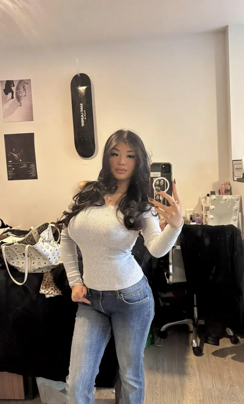 Thumbnail Mesmerizing Busty Asian in Grey Revealed | 2busty2hide