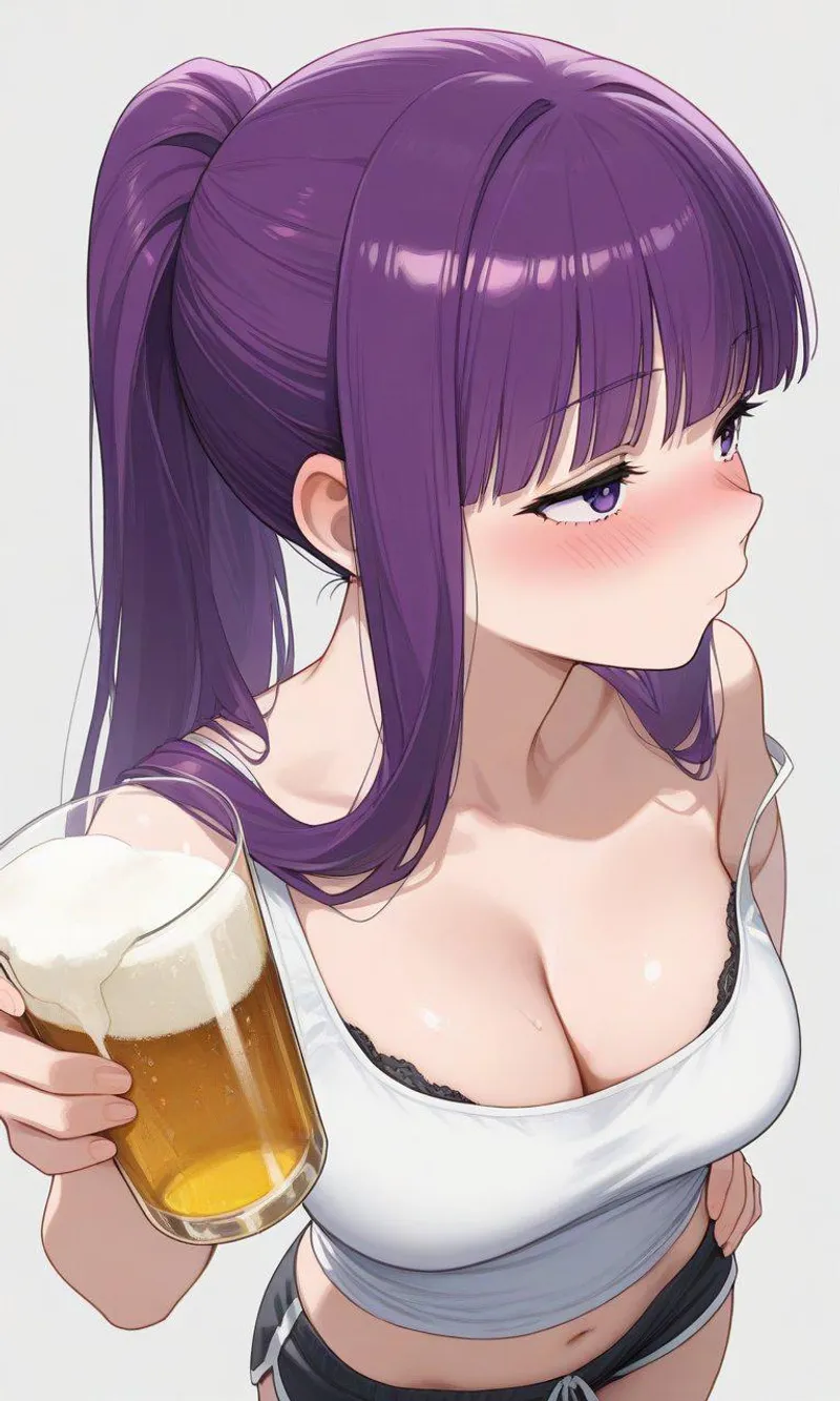 Thumbnail Drunk Fern [Sousou no Frieren] by WoolsonDaSheep in OppaiLove Category