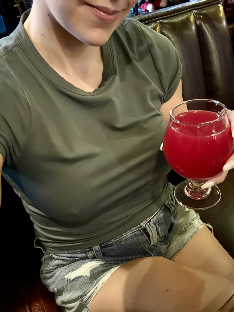 Thumbnail Braless and Bold: Unwinding with a Quick Drink After Work by cheekypeeky3