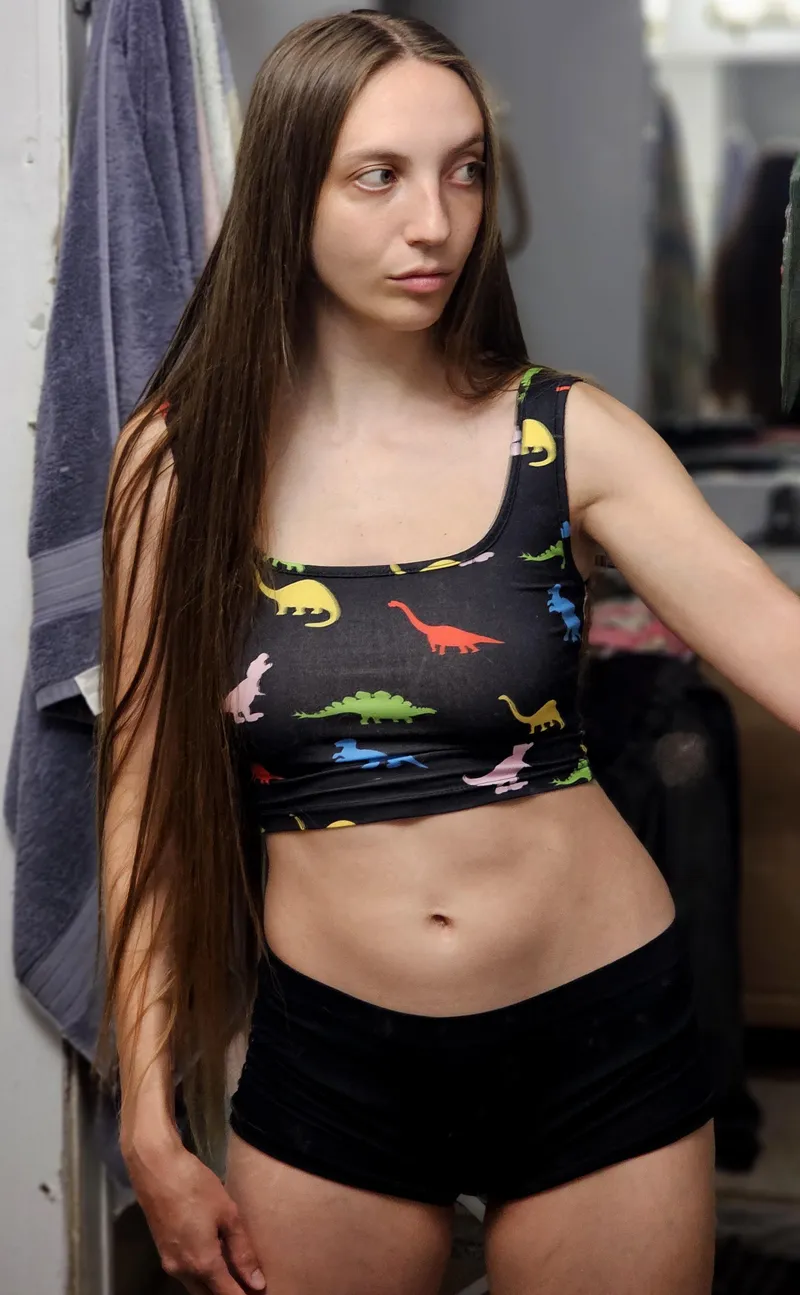 Thumbnail Cute & Quirky: Dinosaur Crop Top Find by witchrosen | croptopgirls