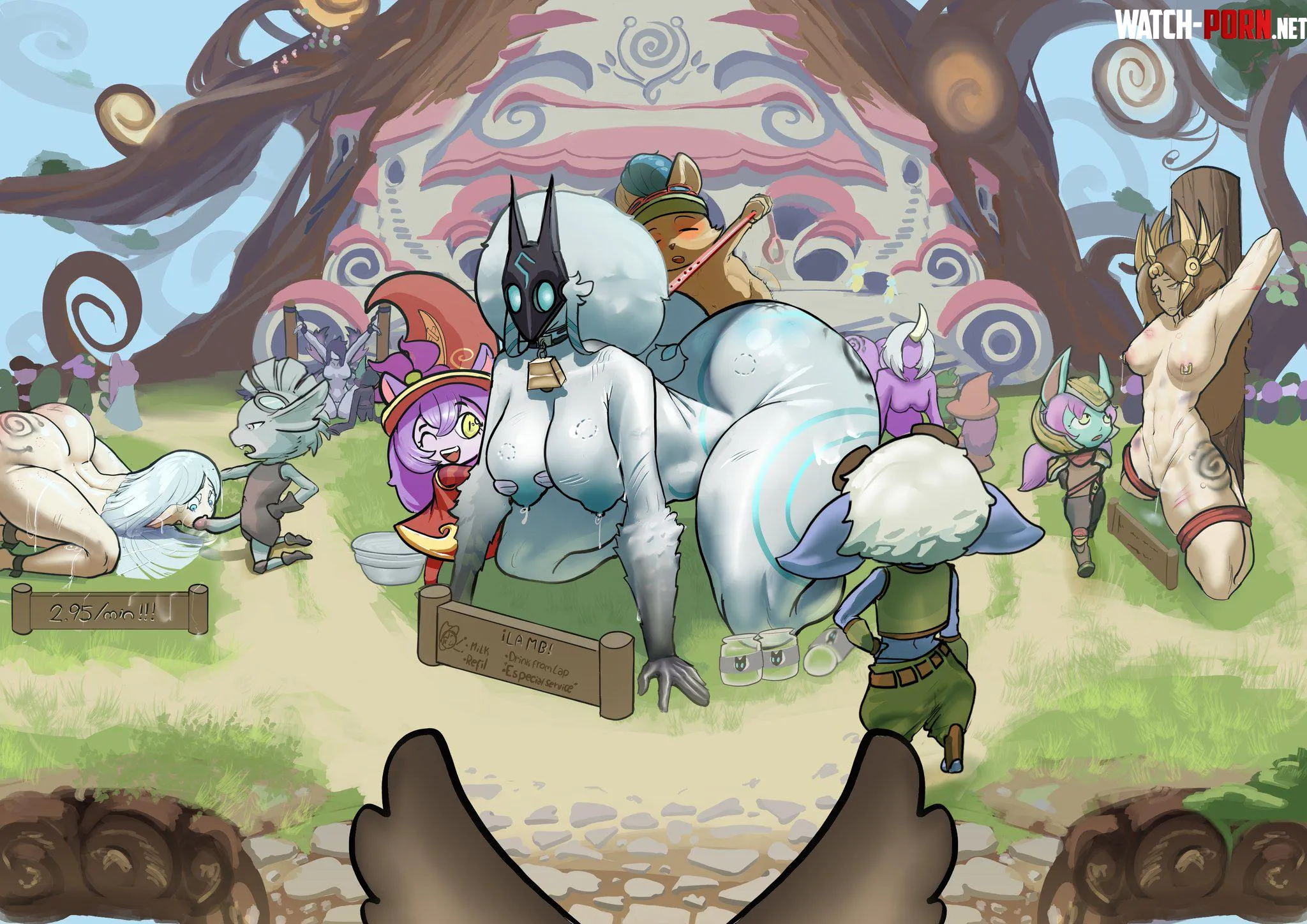 Bandle City Zoo, Diana, Kindred, Leona, Lulu, Morgana, Rumble, Soraka, Teemo, Tristana (nidror) by Eepsiee