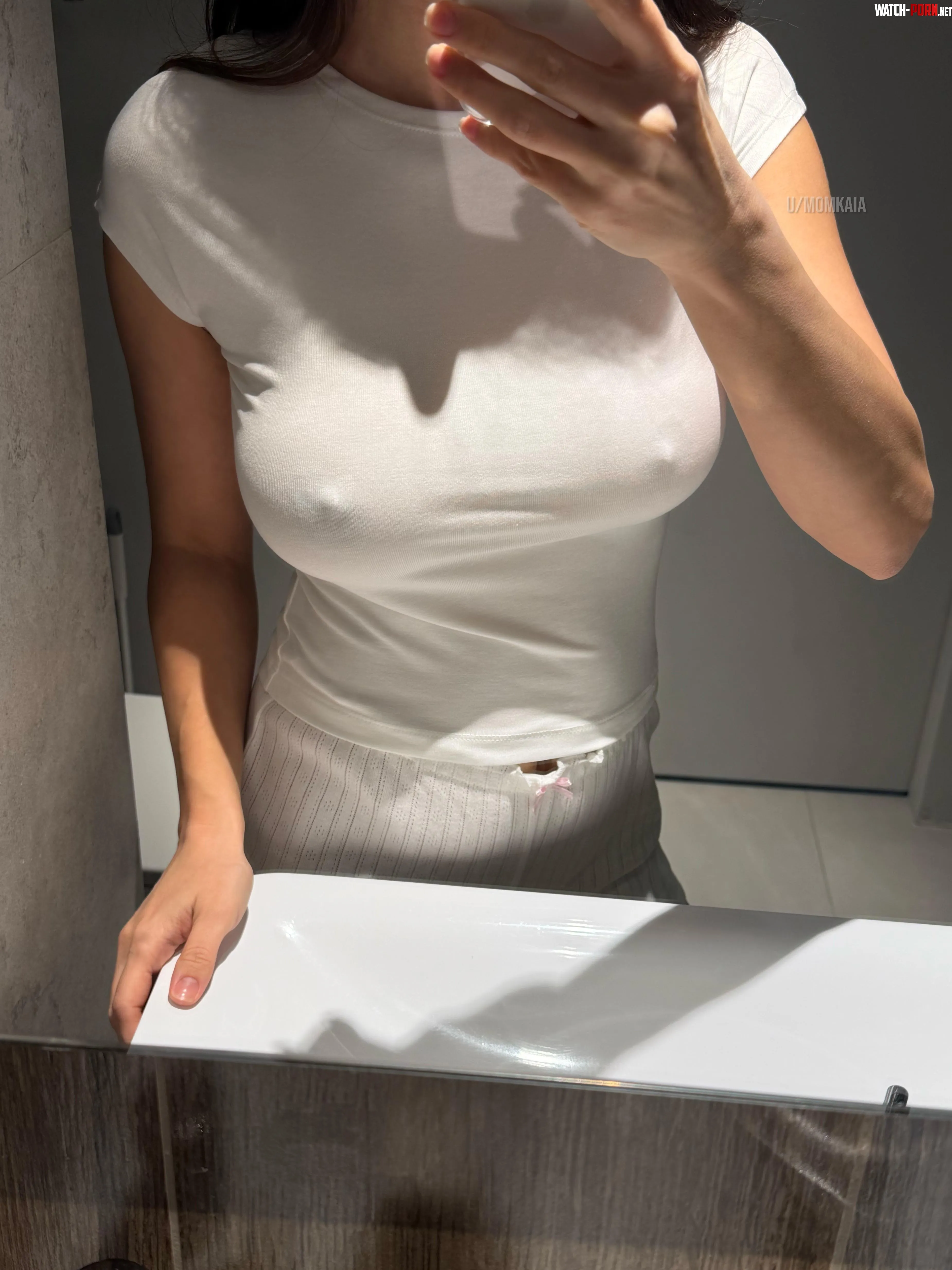 Braless today by MomKaia