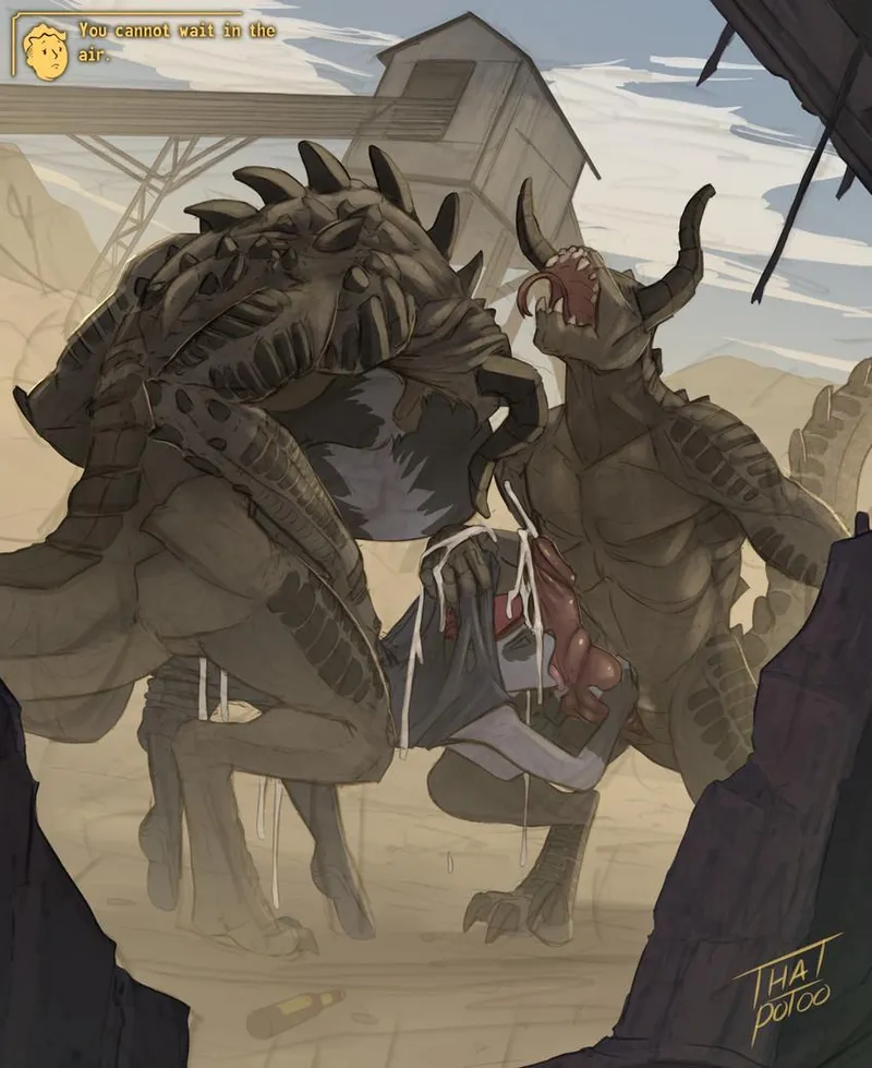 Thumbnail Dangerous Horny Deathclaws by Requestthrowaway131 in MonsterMen Category