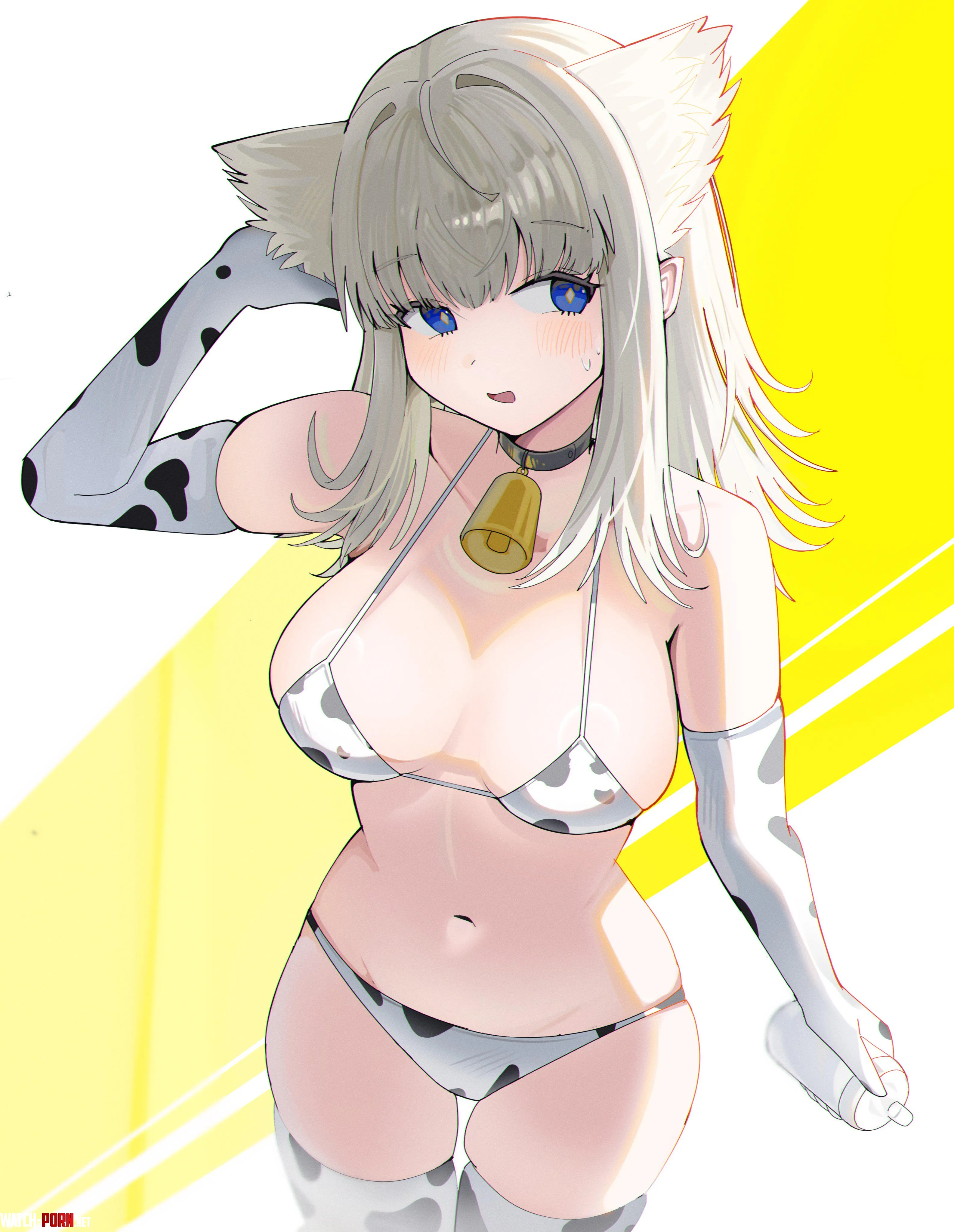 Perlica in cow print bikini by xSaviour_N