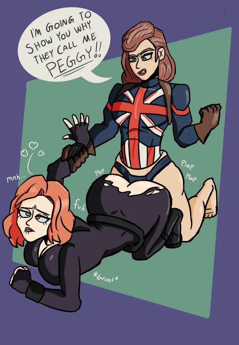 Thumbnail Captain Carter & Black Widow in Superhero Heat by PJ-The-Awesome [Marvel]