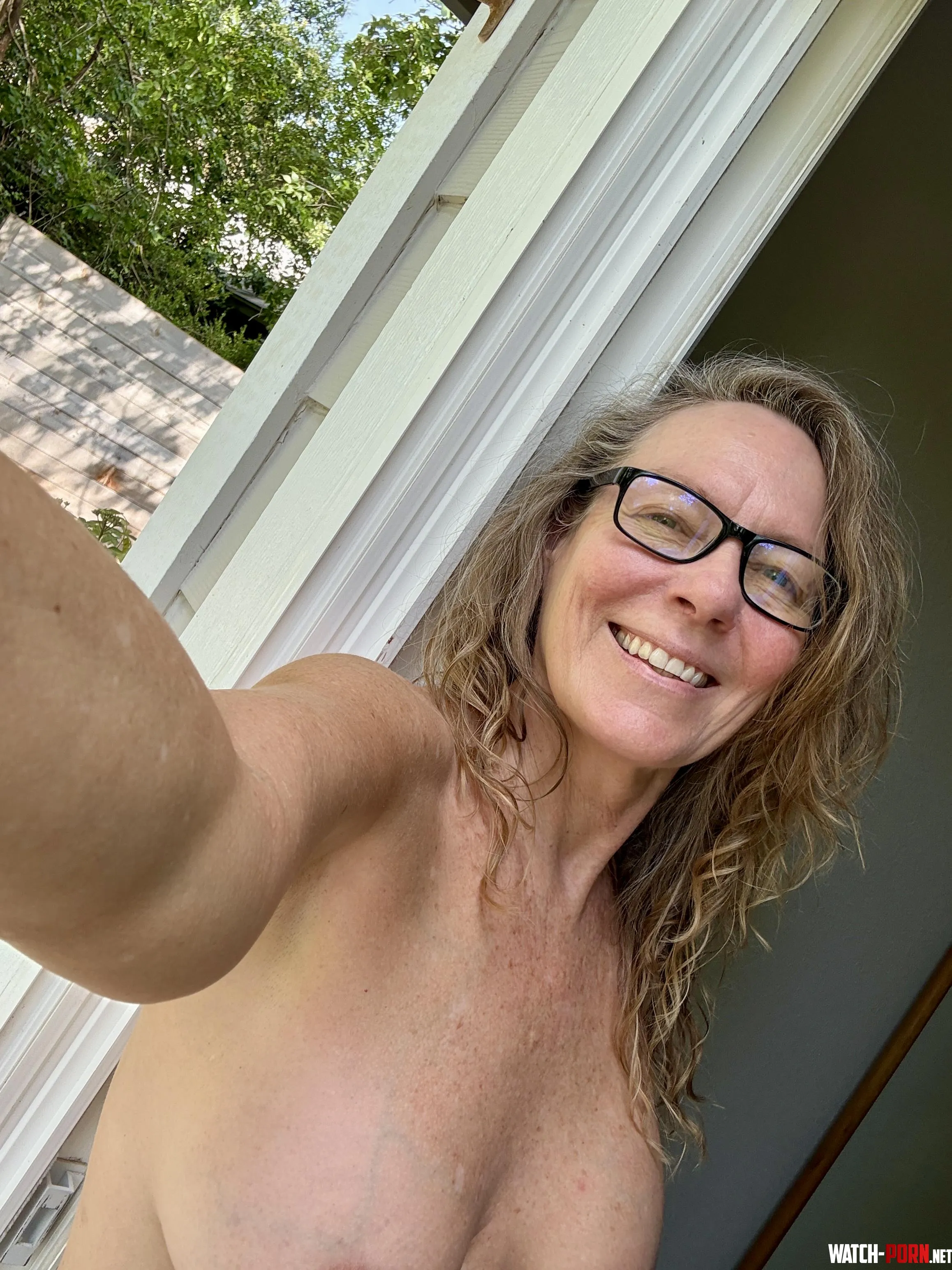 Topless today, enjoying the beautiful spring weather. by Mrseviemae