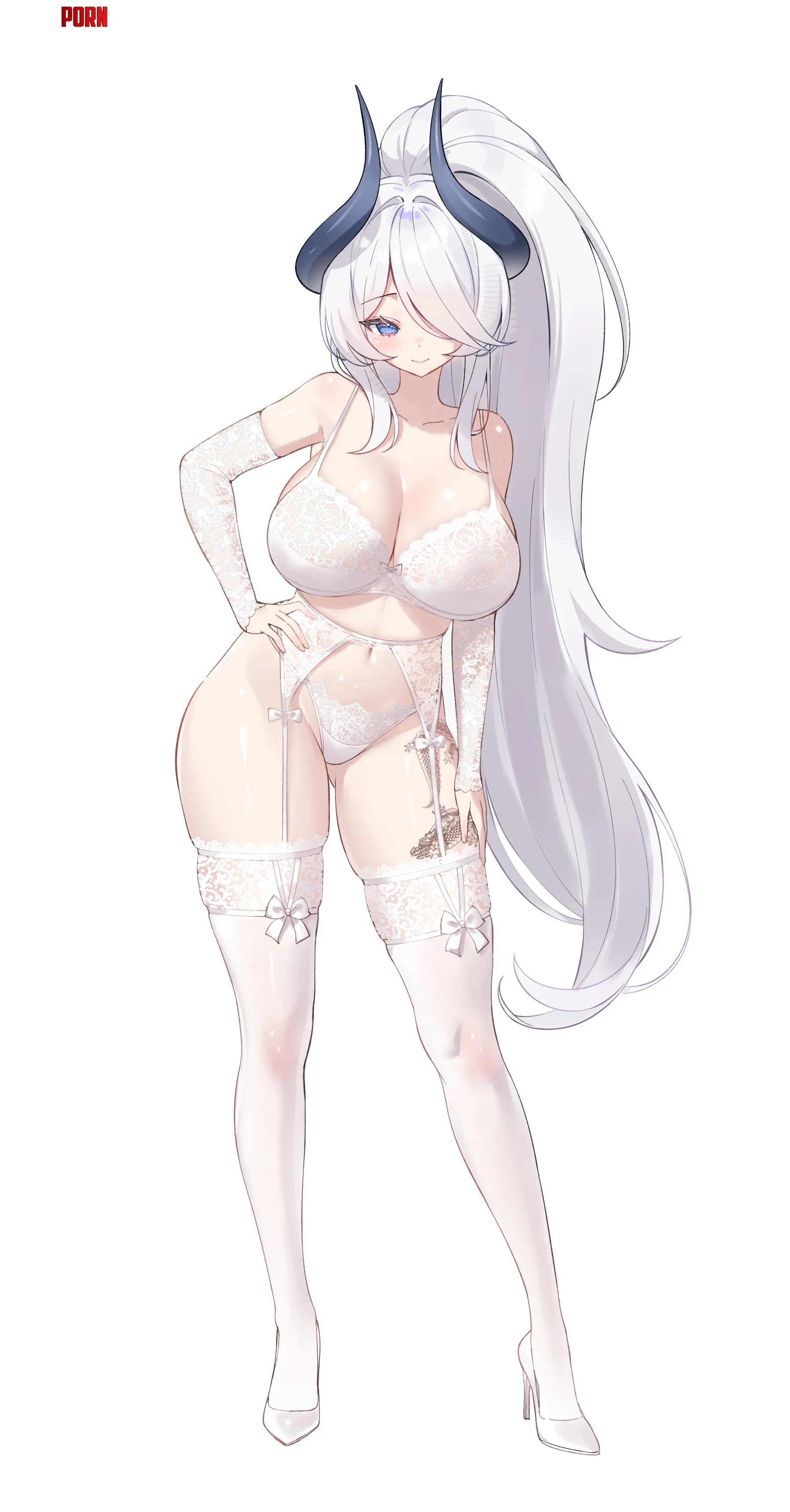Tattooed girl with lingerie (keibeam) [Original] by That-casual-guy