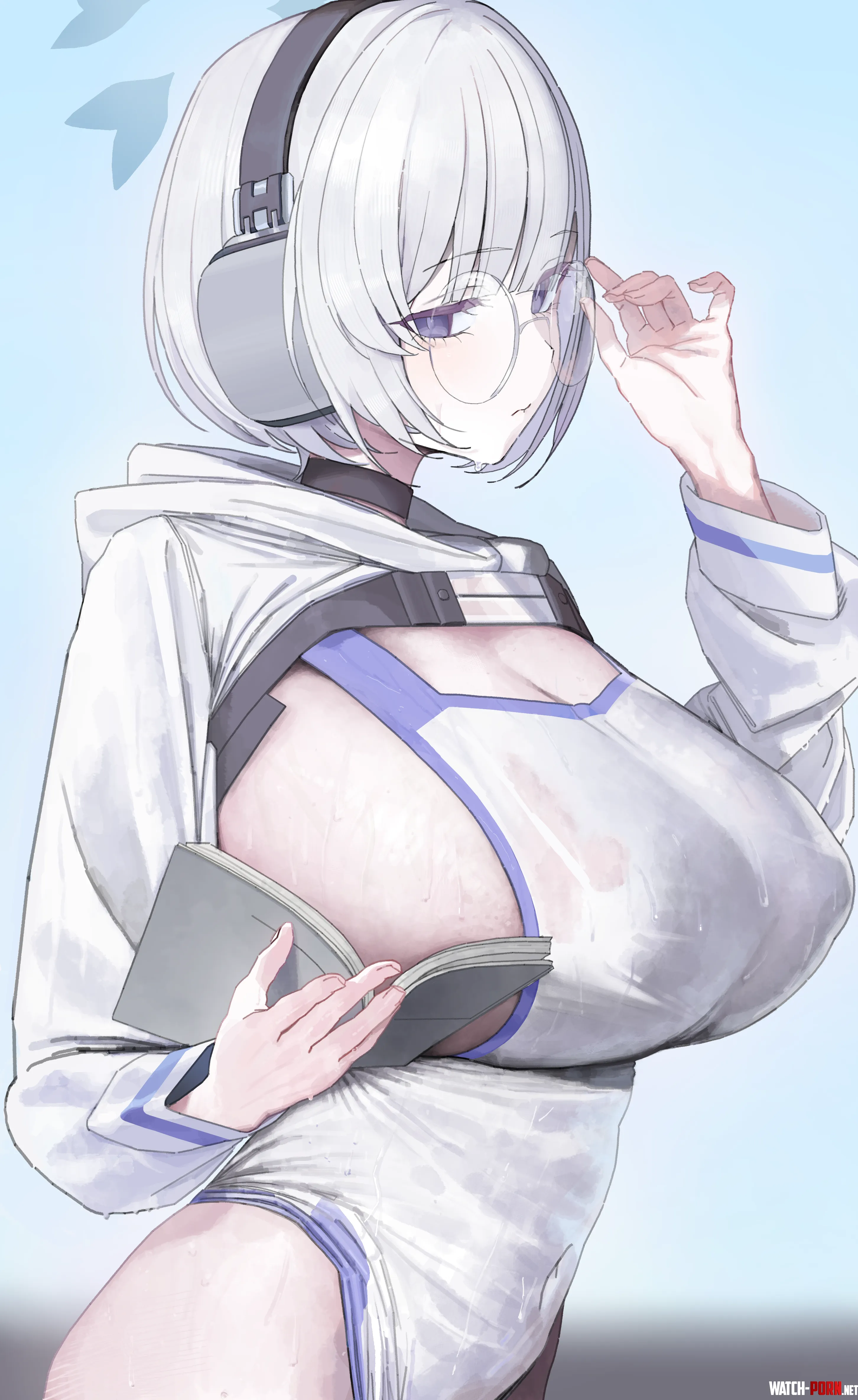 Short White-Haired Odyssey Girl (b:ga) [Blue Archive] by llamanatee
