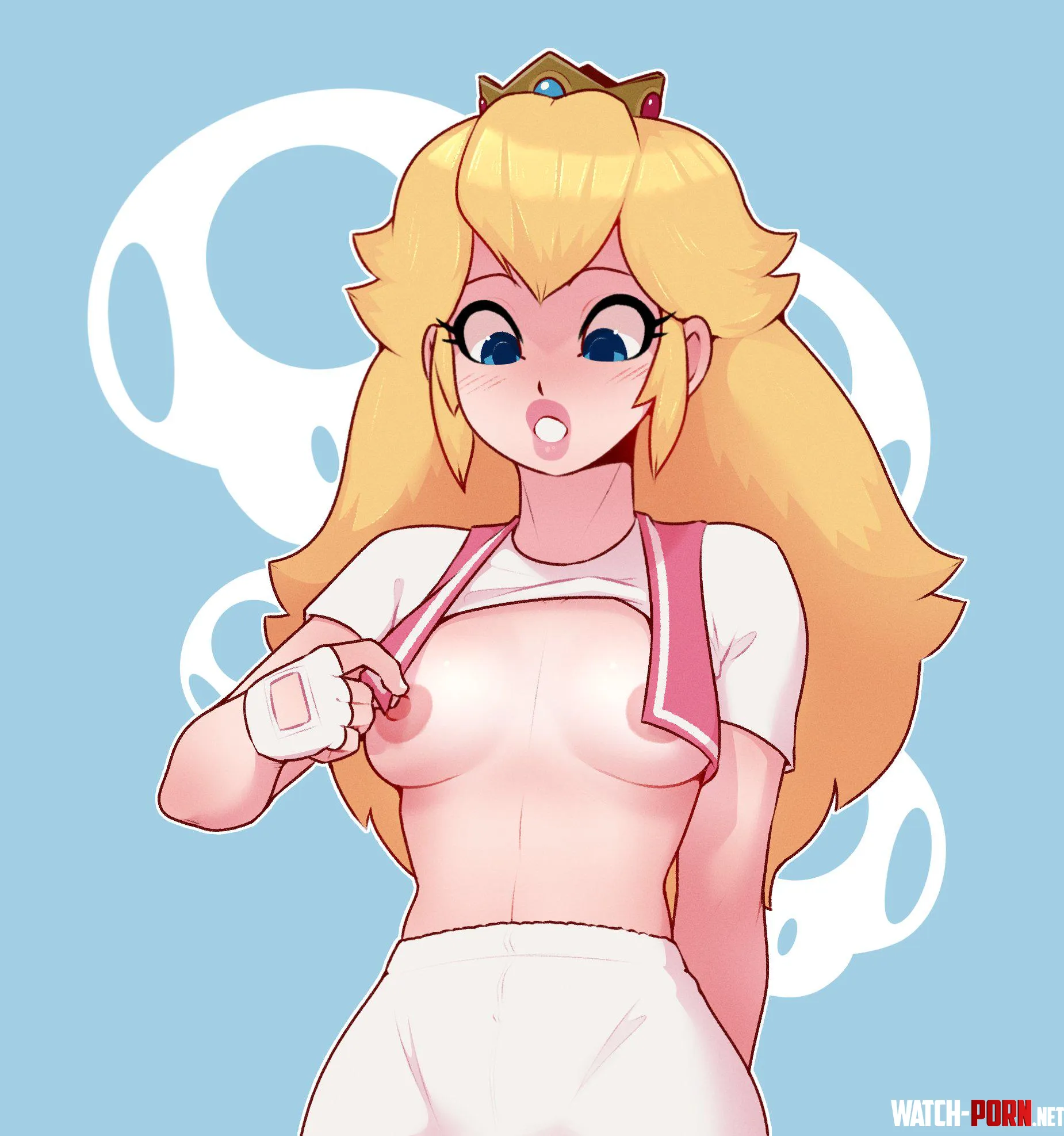 Peach giving us a peak [Super Mario World] (@DabbleDoodles) by Total_Geologist2491