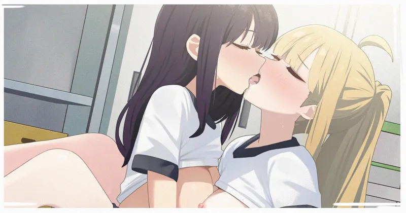 Thumbnail Passionate Moments: Roommates Tongue Kissing [cho kaguya-hime!] | BloodLustHunt