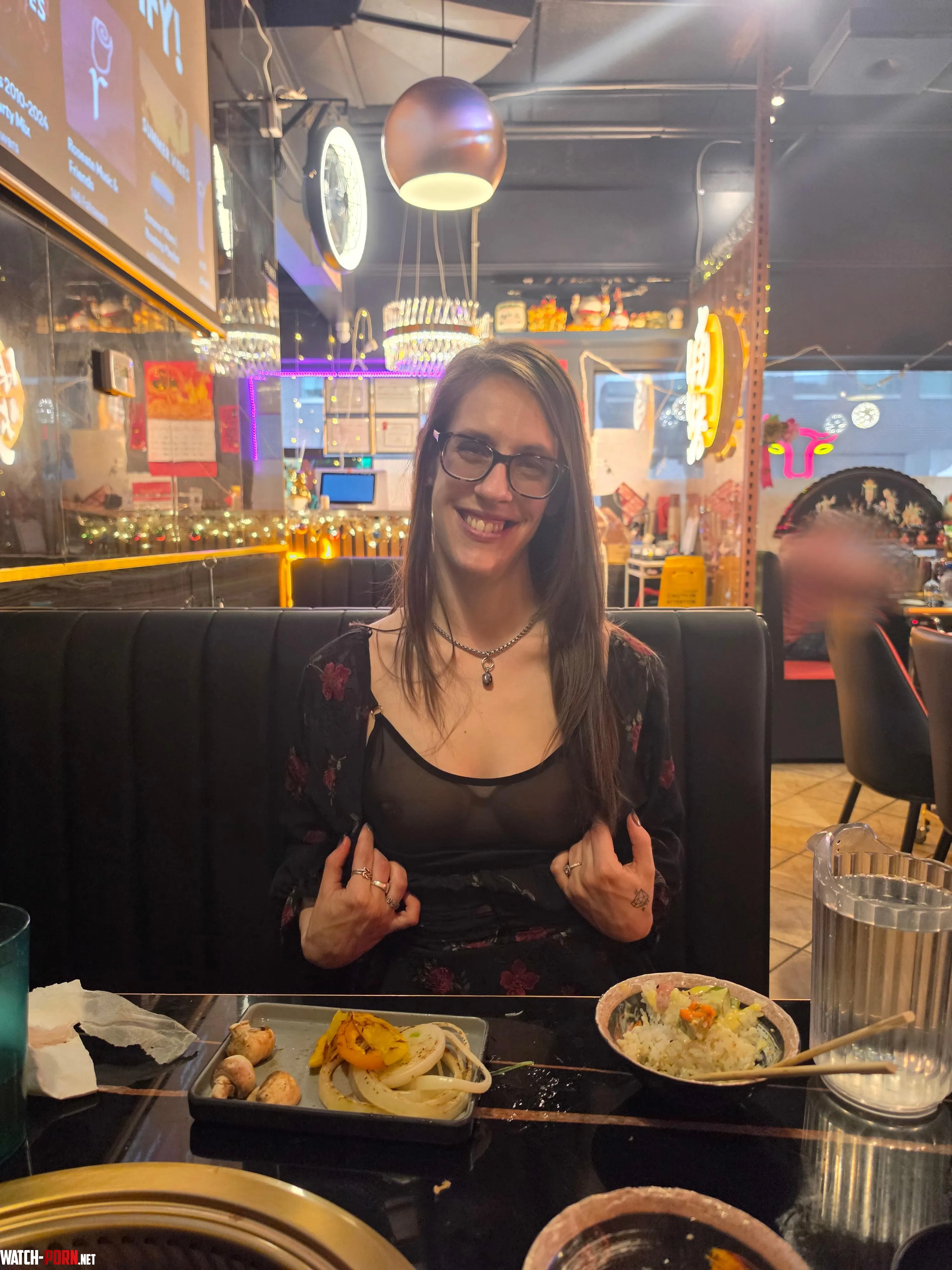 Flashing out on my dinner date by MissVanillaMoon