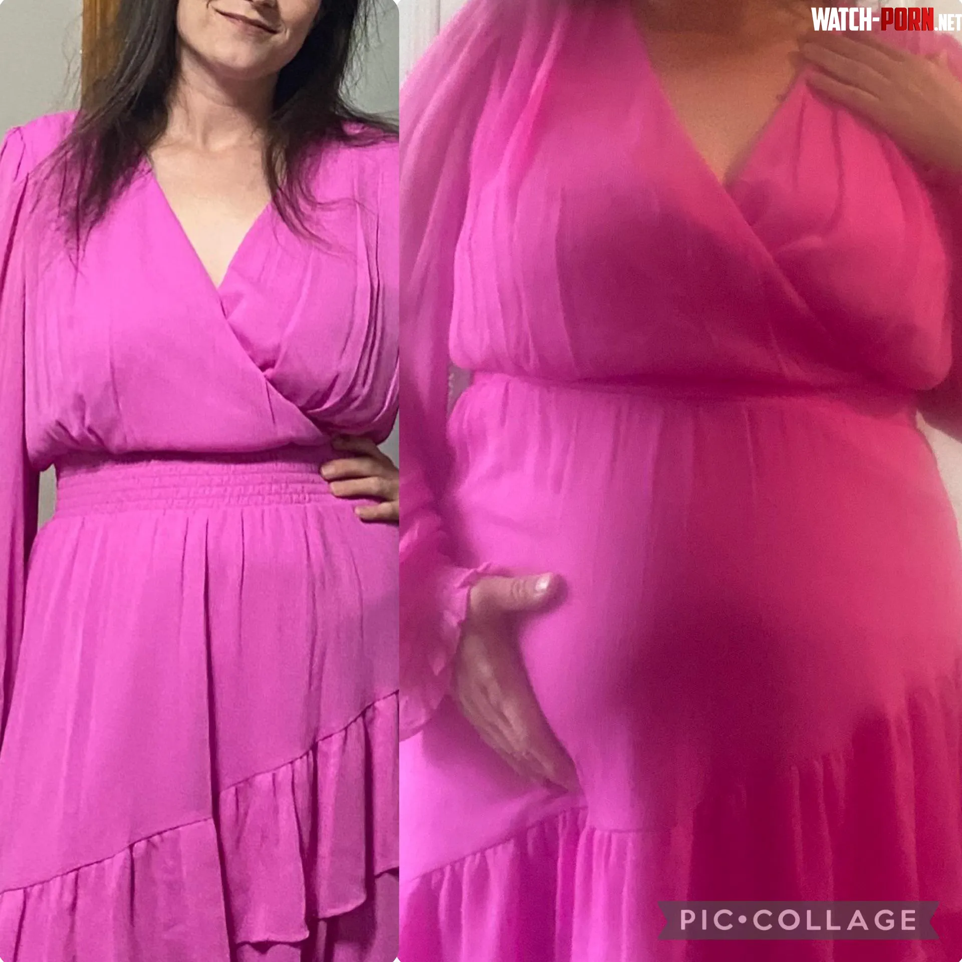 same dress, bigger belly by ilovwhugetits