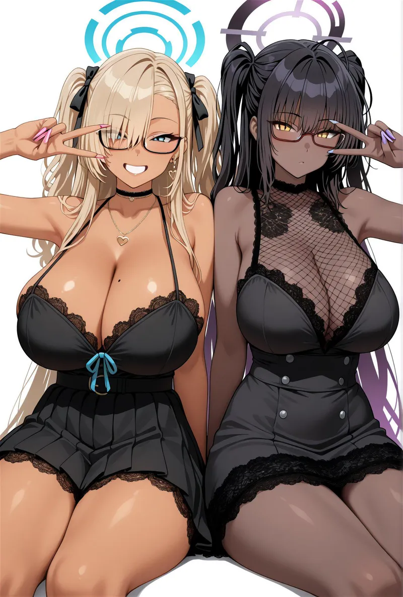 Thumbnail Asuna Ichinose & Karin Kakudate [Blue Archive] Revealed by WoolsonDaSheep in OppaiLove