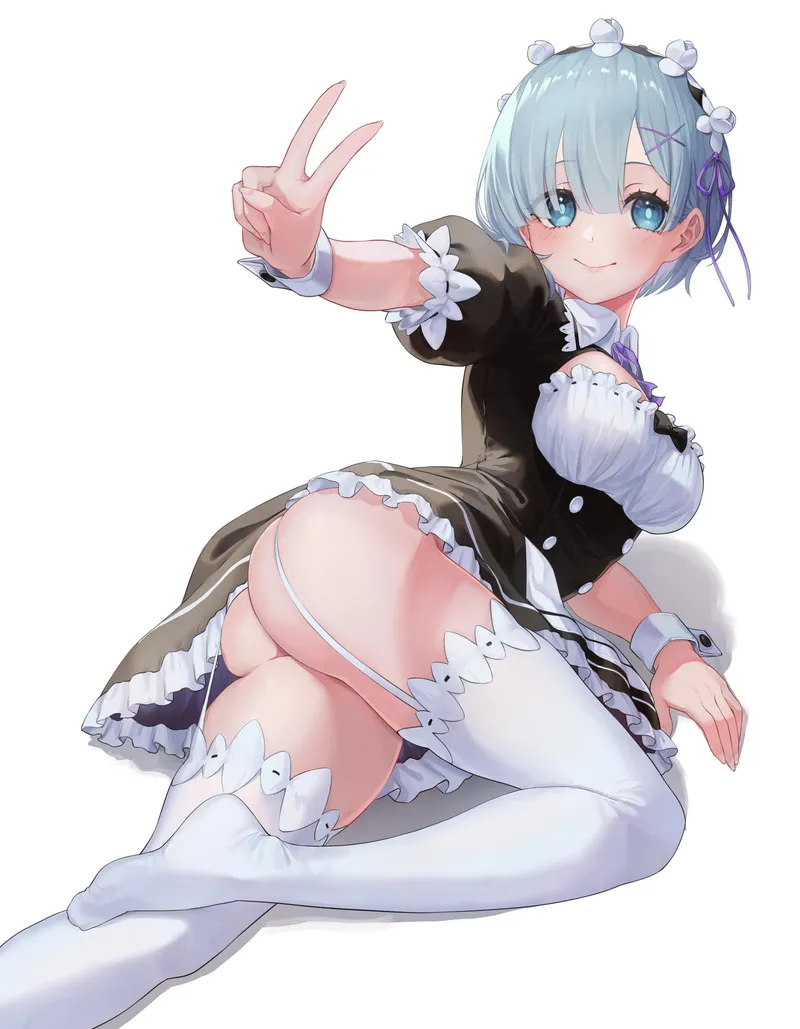 Thumbnail Rem from Re:Zero Strikes a Pose in SheepSB22's AnimeBooty Feature