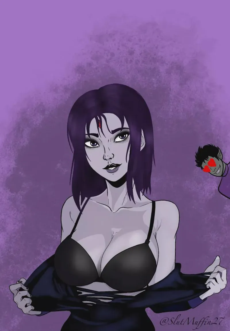 Thumbnail Sultry Strip: Raven Removing her Suit by SlutMuffin27 | TeenTitansPorn