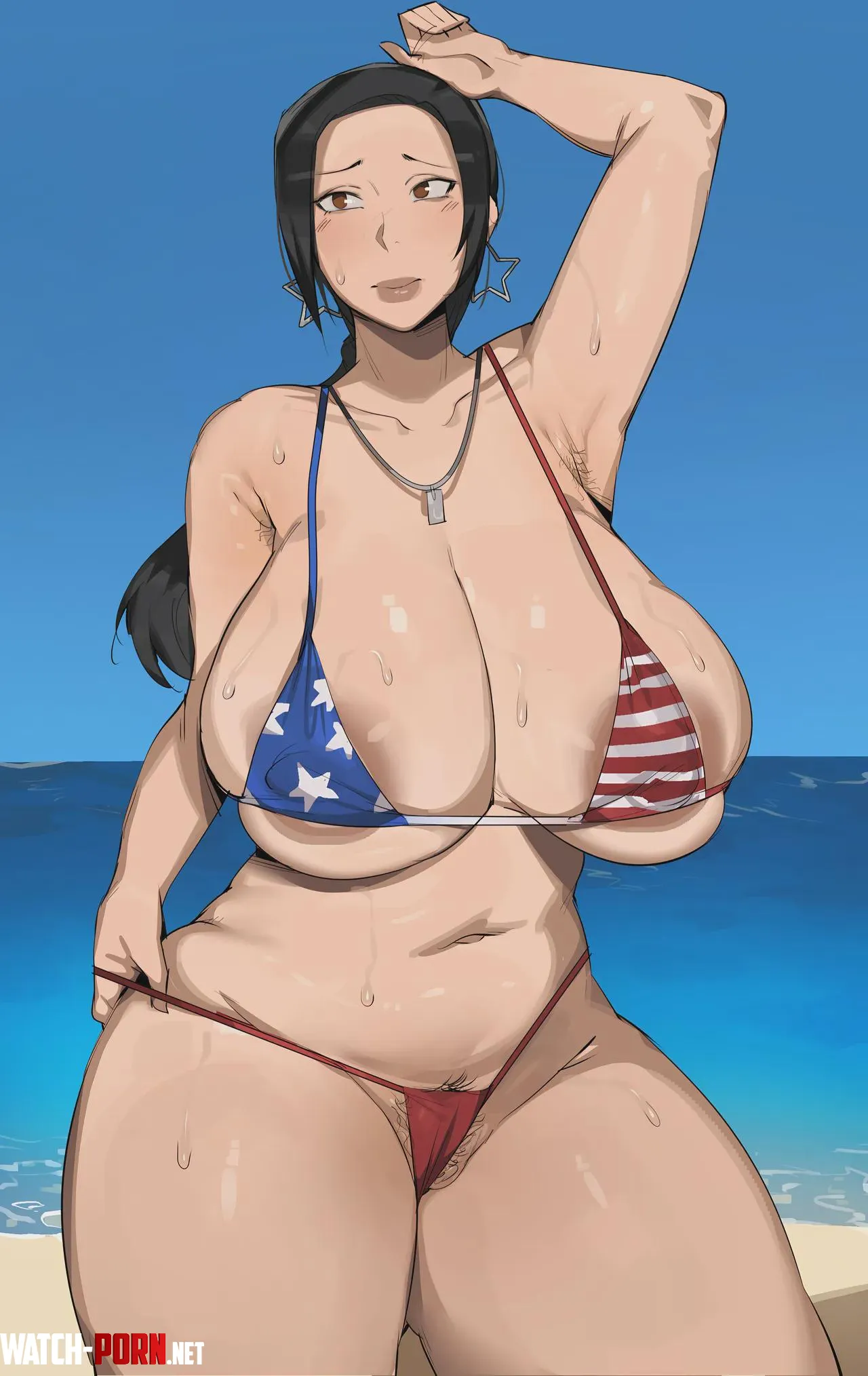 aunt hina is in bikini by momscomic_org