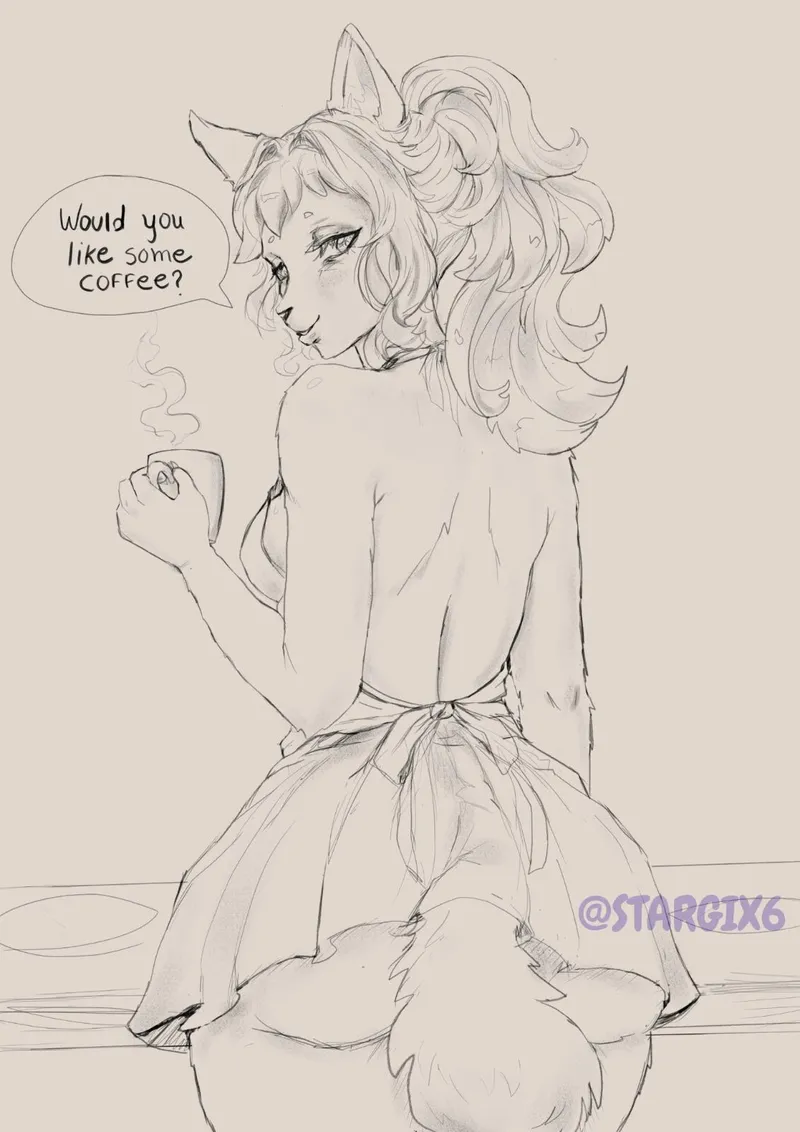 Thumbnail StarGix6's Furry Art: [X] Coffee - A Unique Creation