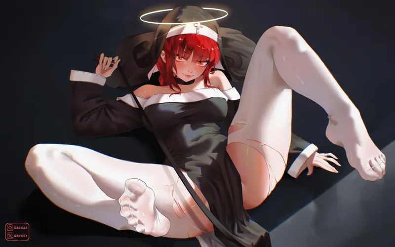 Thumbnail Nun Makima (Izei) [Chainsaw Man] by Silent_Steak_9540 | Thighdeology