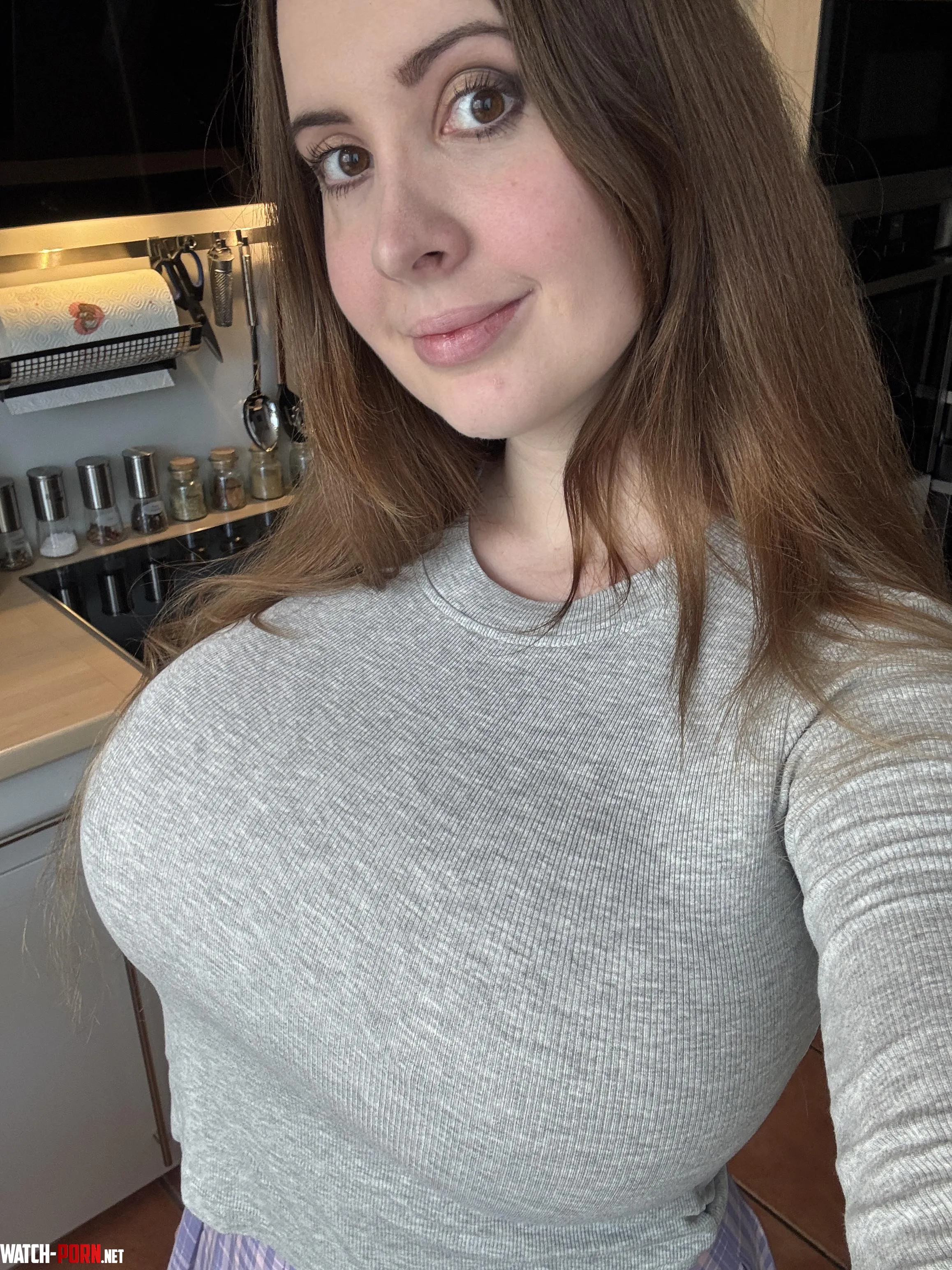 Kitchen uniform still cant hide them by Vivian_Rose1