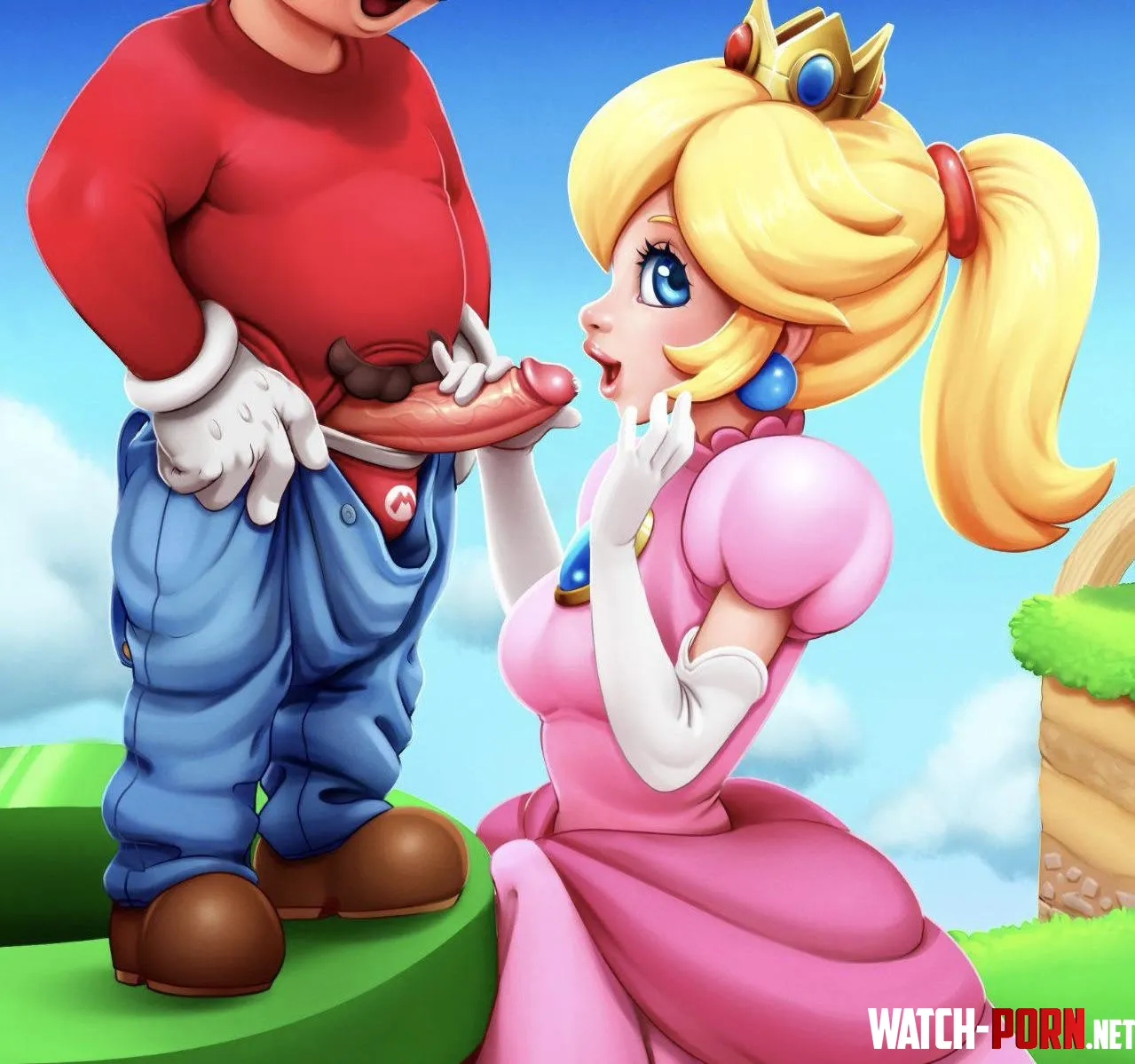 Princess Peach likes to suck on Mario’s cock 🥵🫣 by ohfawk_yeah