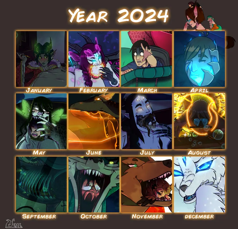 Thumbnail Exploring 2024 Monster Lore Art by MousyLou91 - Vore Collection
