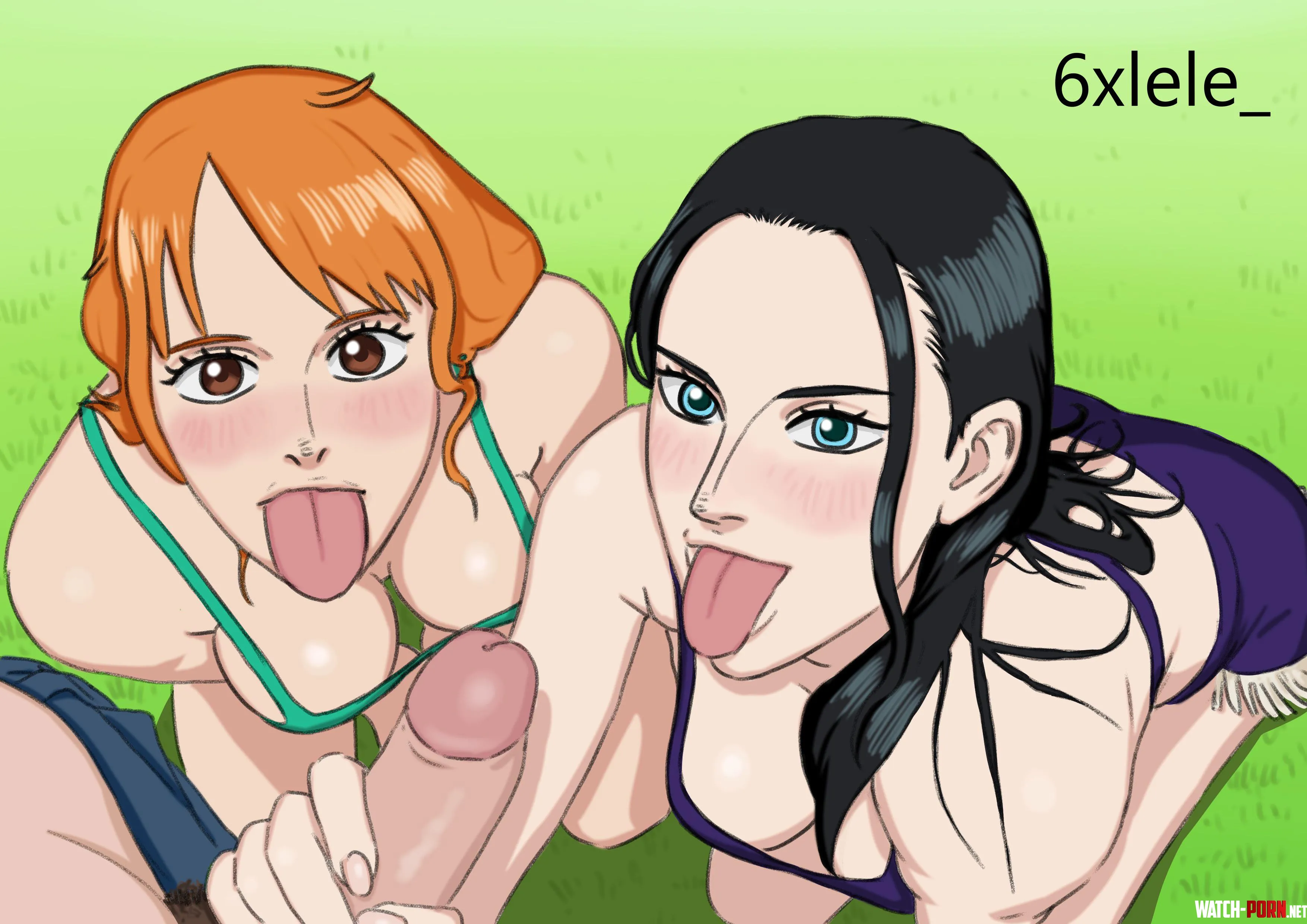 Nami and Robin (6xlele_) by 6xlele