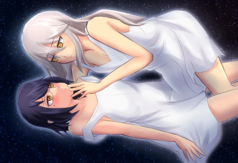 Thumbnail Sharing Starry Skies: A Tale by stickvenezuela in yuri Realms