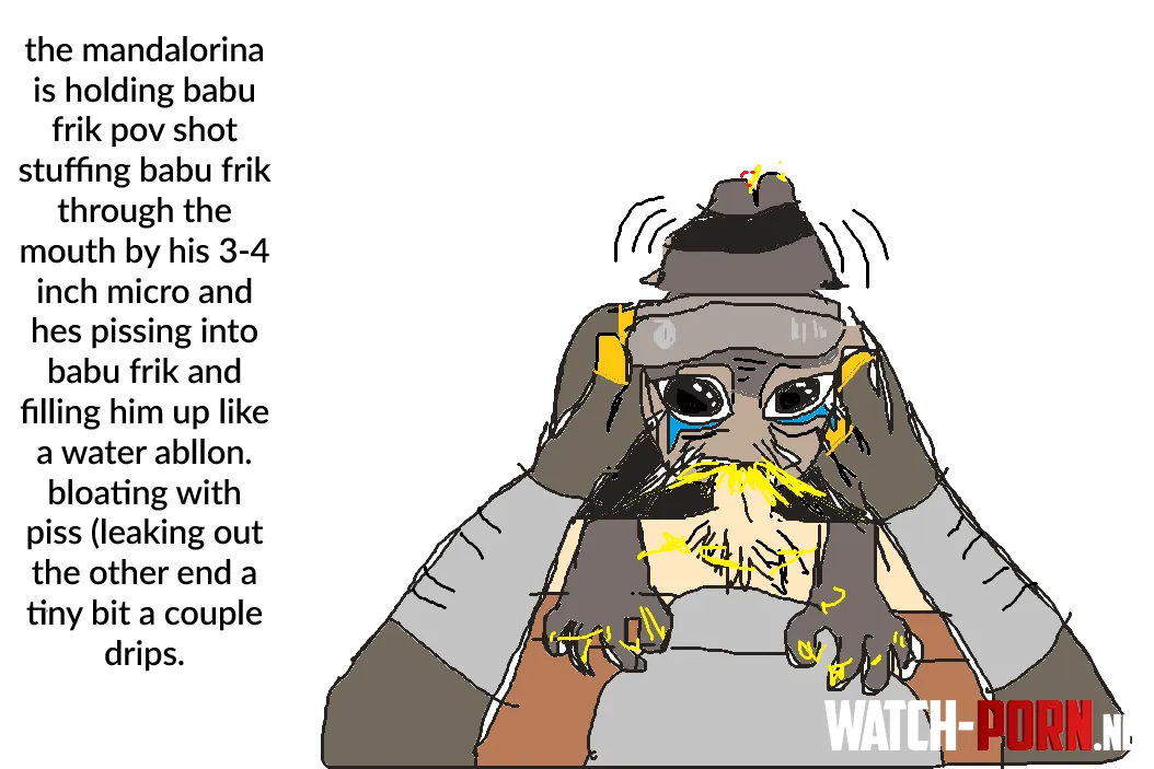 Babu Frik Engorged/Bloated with Din's Hot Succulent Piss - Watersports Babu Frik, Din Djarin [Original Creation] [u/MuffinProud9015] by MuffinProud9015