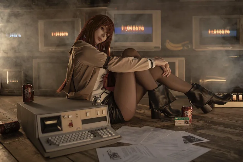 Thumbnail Kurisu Makise Cosplay Delight by _vinnegal | Cosplaygirls