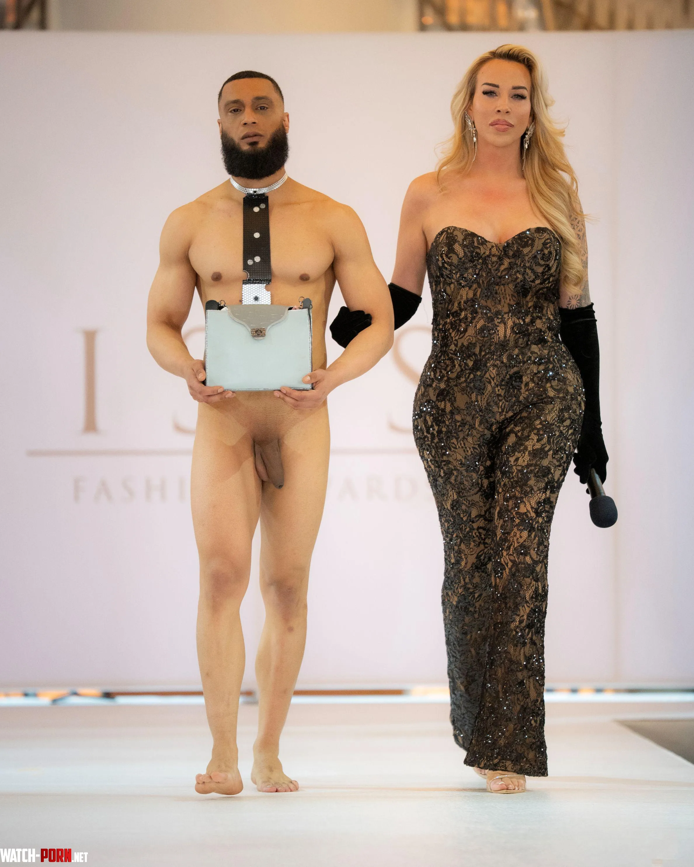 CFNM - Isis Fashion Awards 2026 (Clothed Female Naked Male) Model on Runway Catwalk Stage in Public Show - Amsterdam Netherlands by Outrageous_Post5435