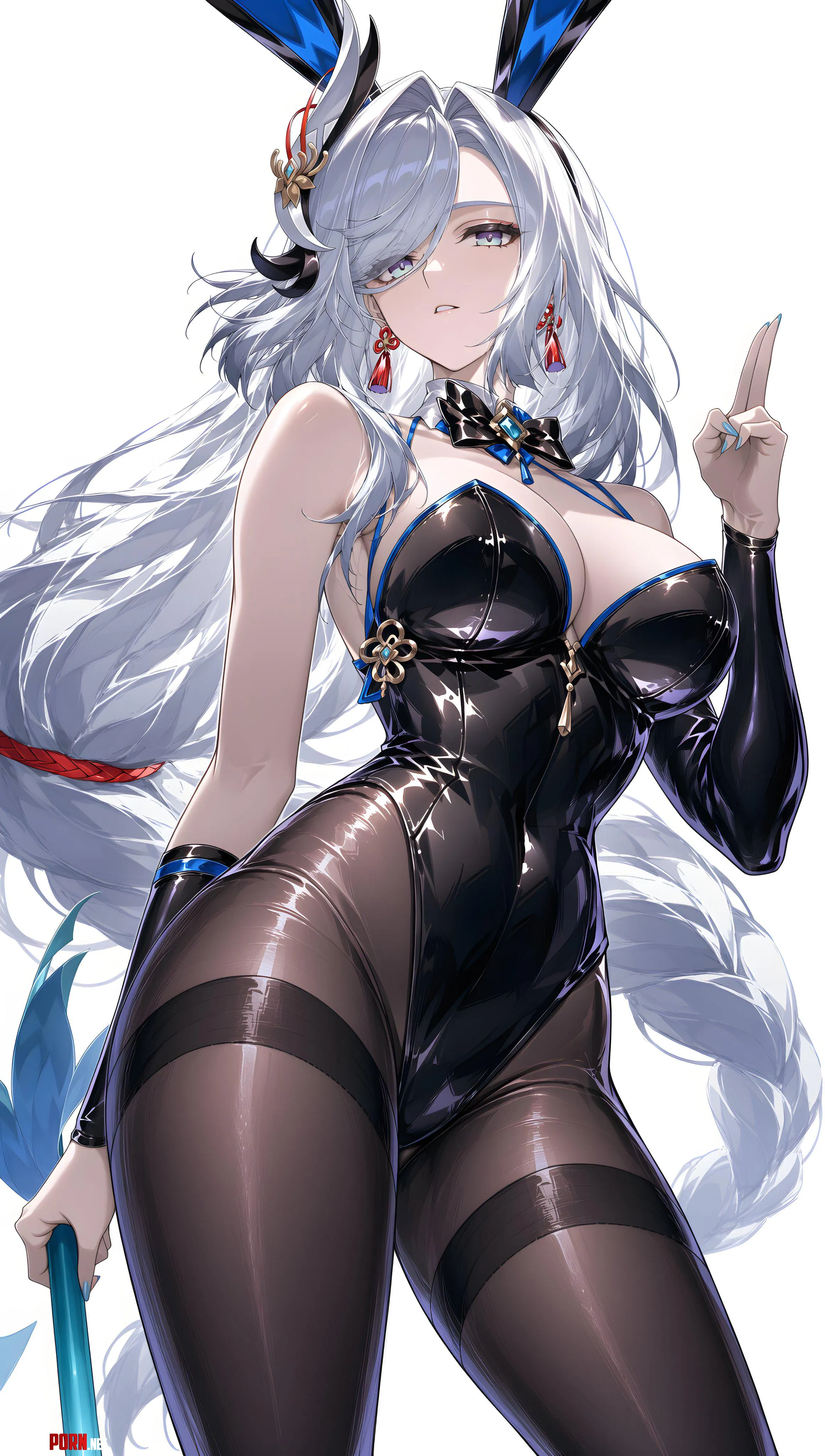 Bunny Shenhe [Genshin Impact] by WoolsonDaSheep